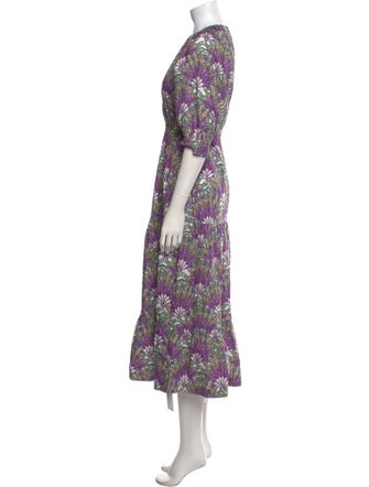 Marie Oliver Floral Print Midi Length Dress