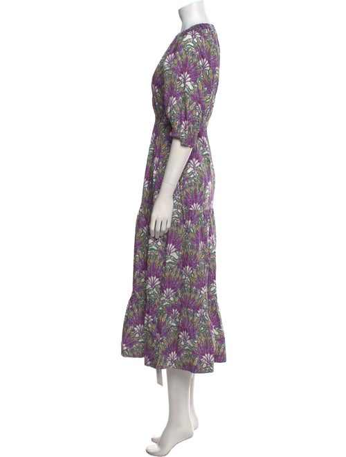 Marie Oliver Floral Print Midi Length Dress