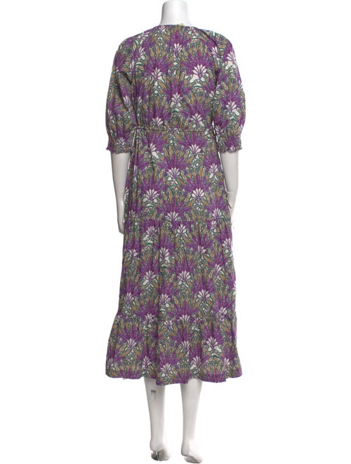Marie Oliver Floral Print Midi Length Dress