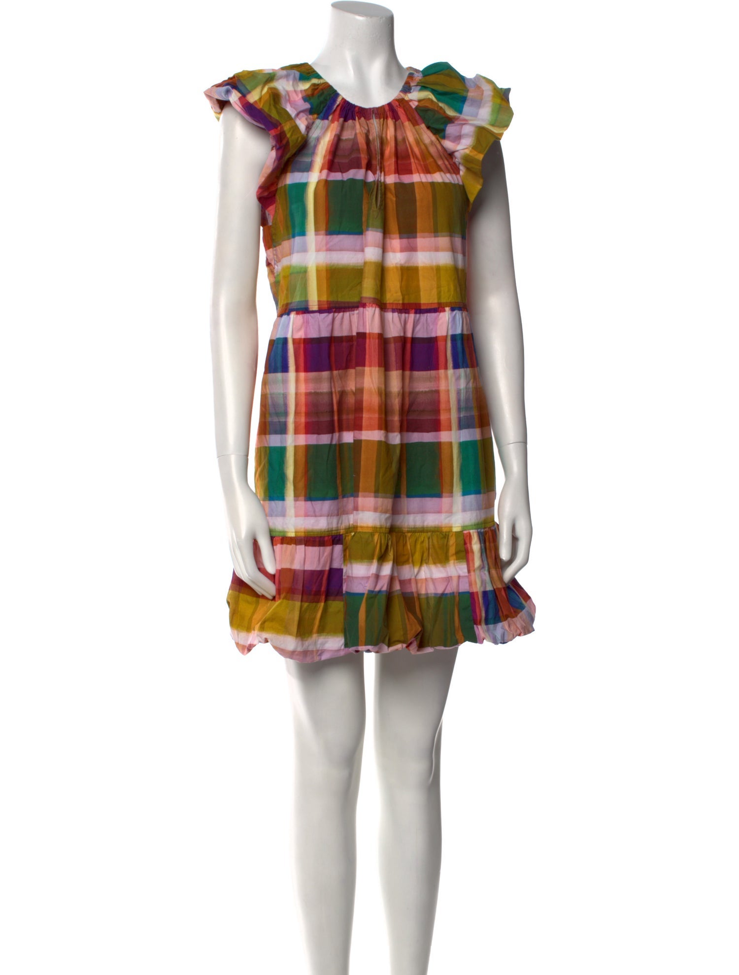 Marie Oliver Plaid Print Mini Dress