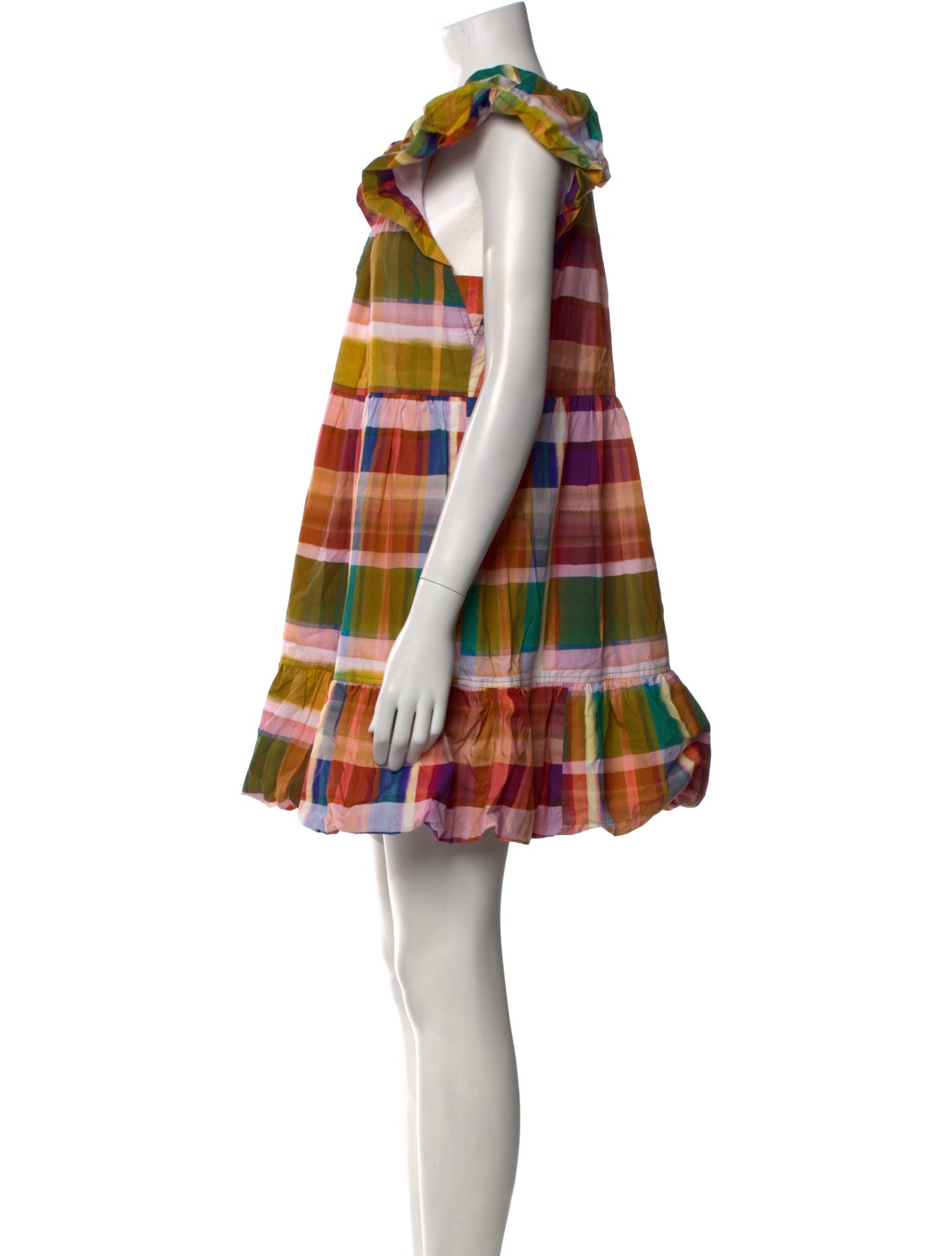 Marie Oliver Plaid Print Mini Dress