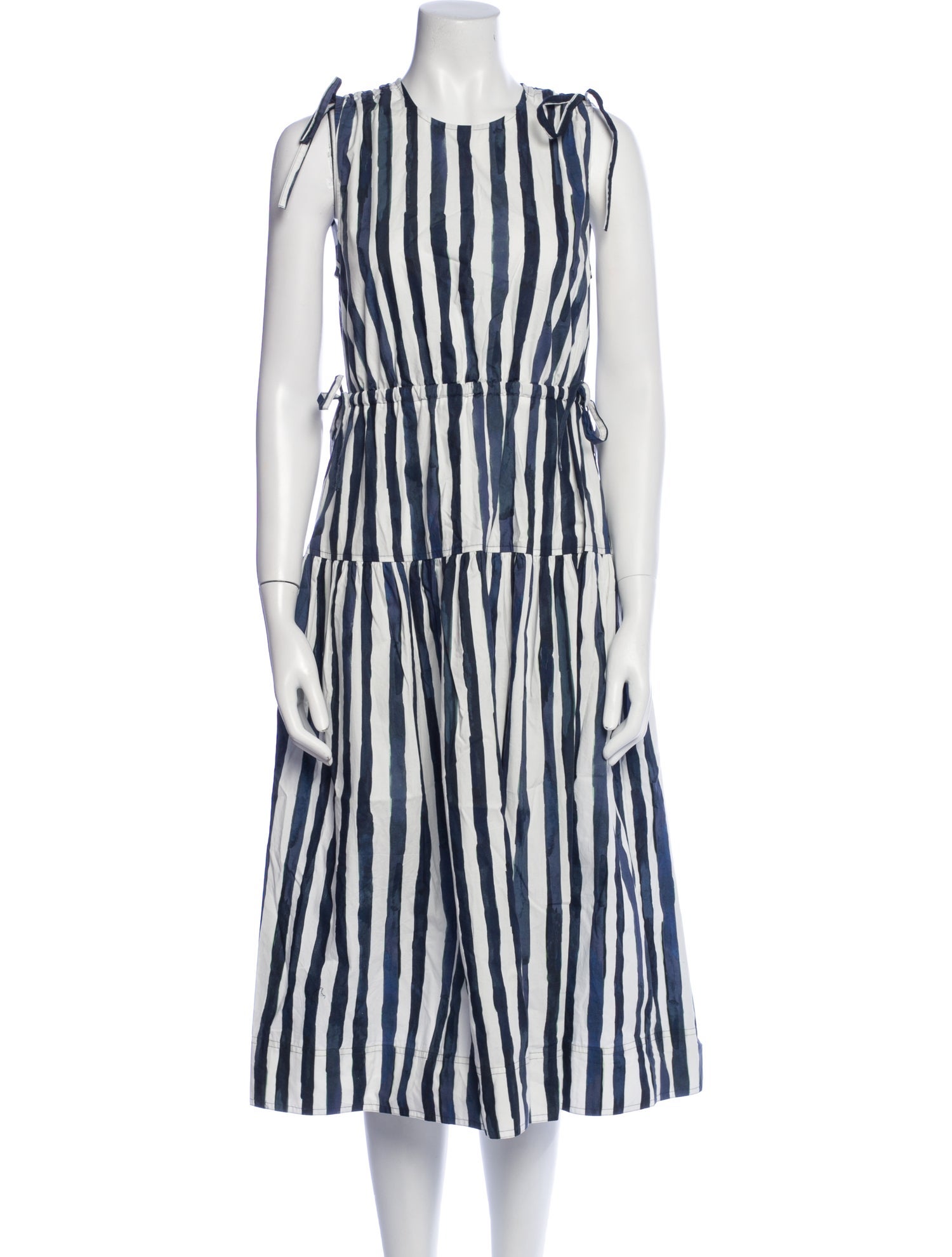 Marie Oliver Striped Midi Length Dress