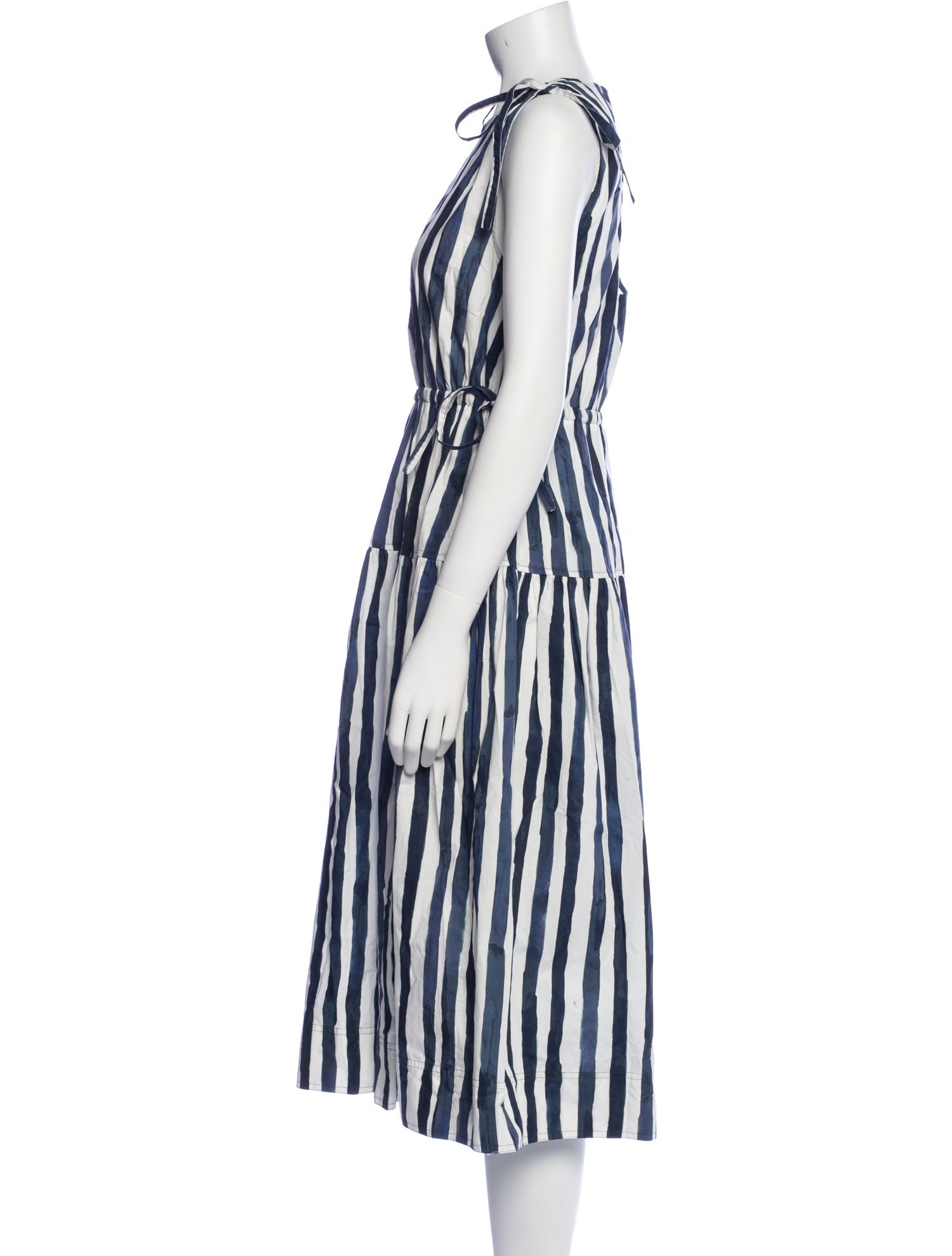 Marie Oliver Striped Midi Length Dress