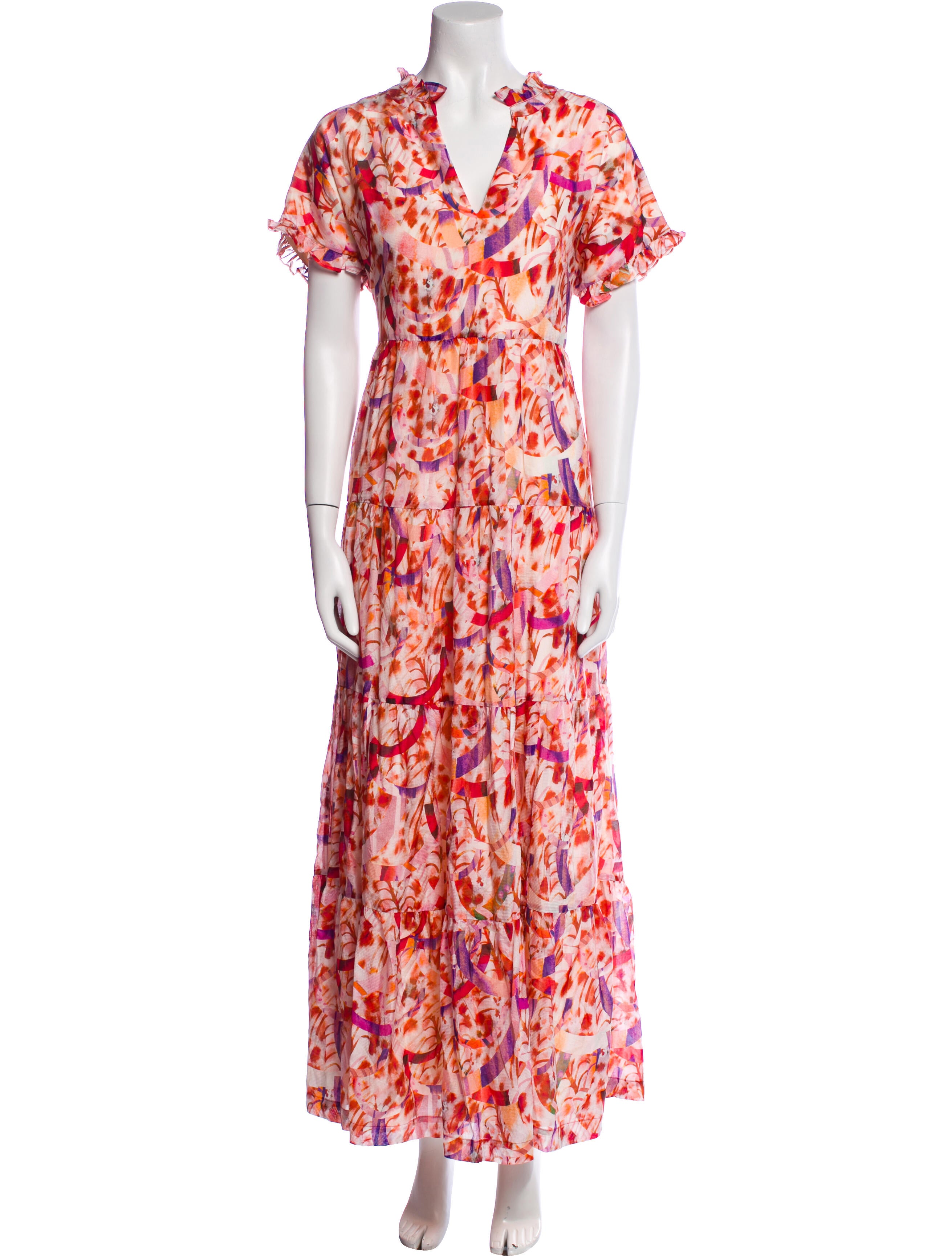 Marie Oliver Floral Print Long Dress