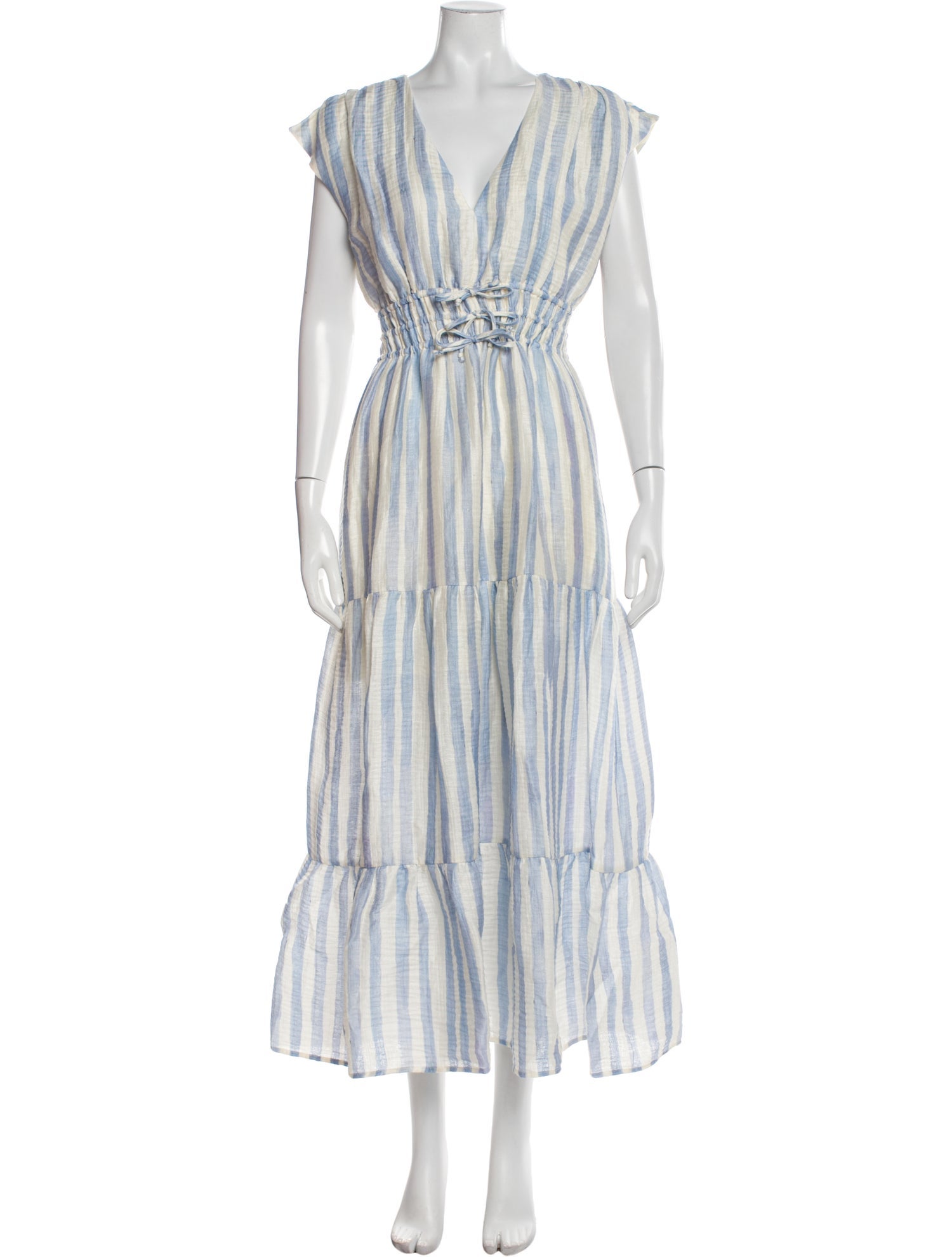 Marie Oliver Striped Long Dress