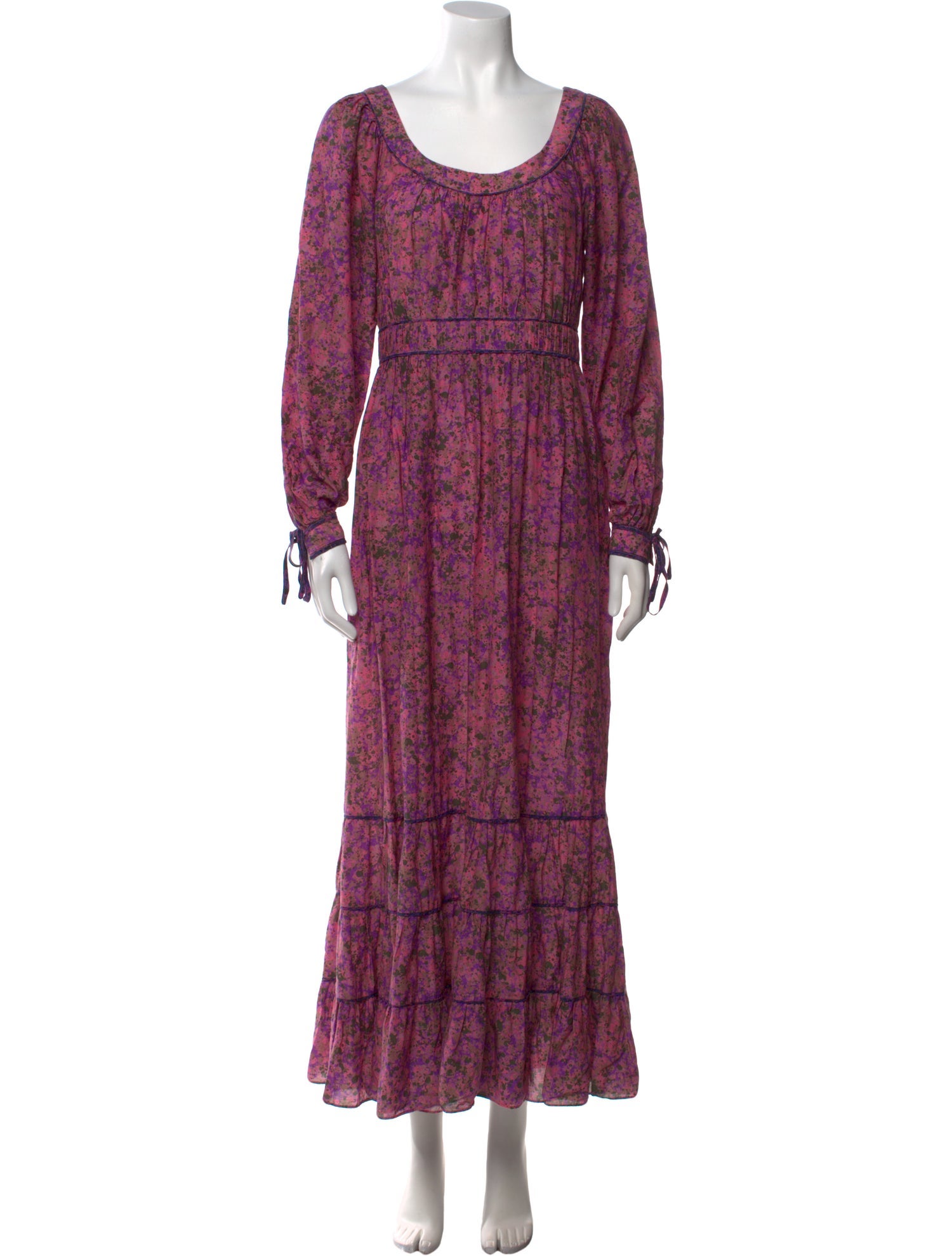 Marie Oliver Floral Print Long Dress