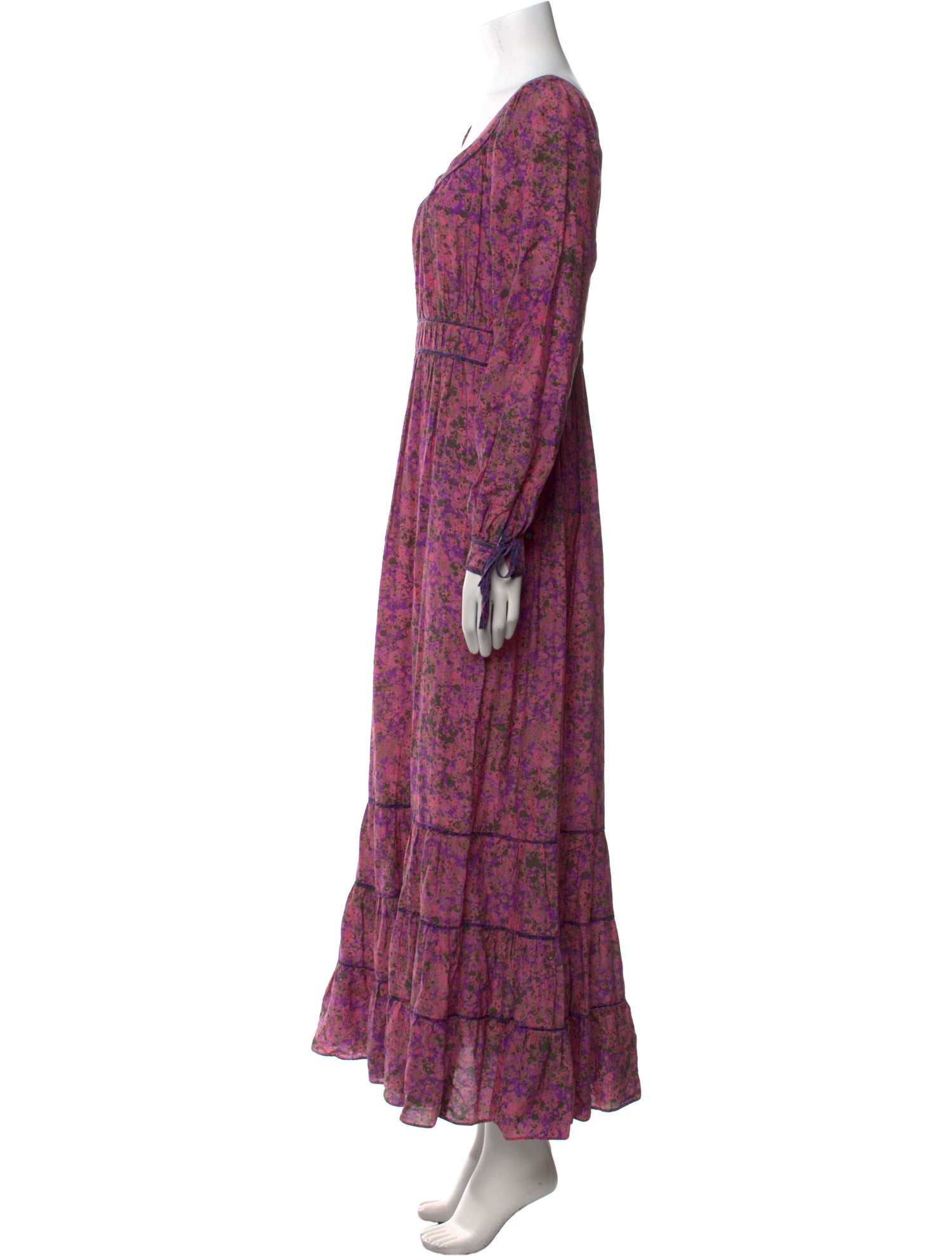 Marie Oliver Floral Print Long Dress