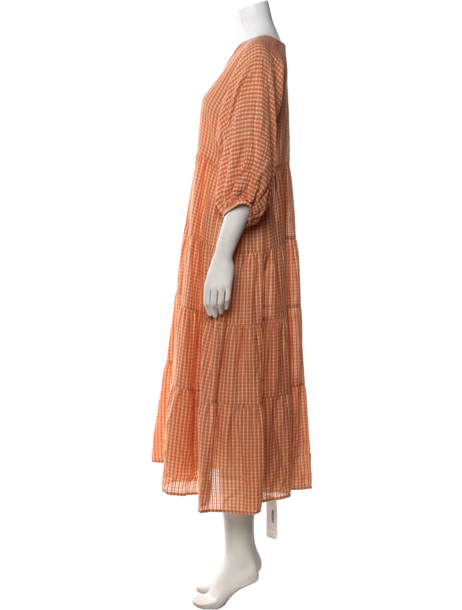 Marie Oliver Plaid Print Midi Length Dress