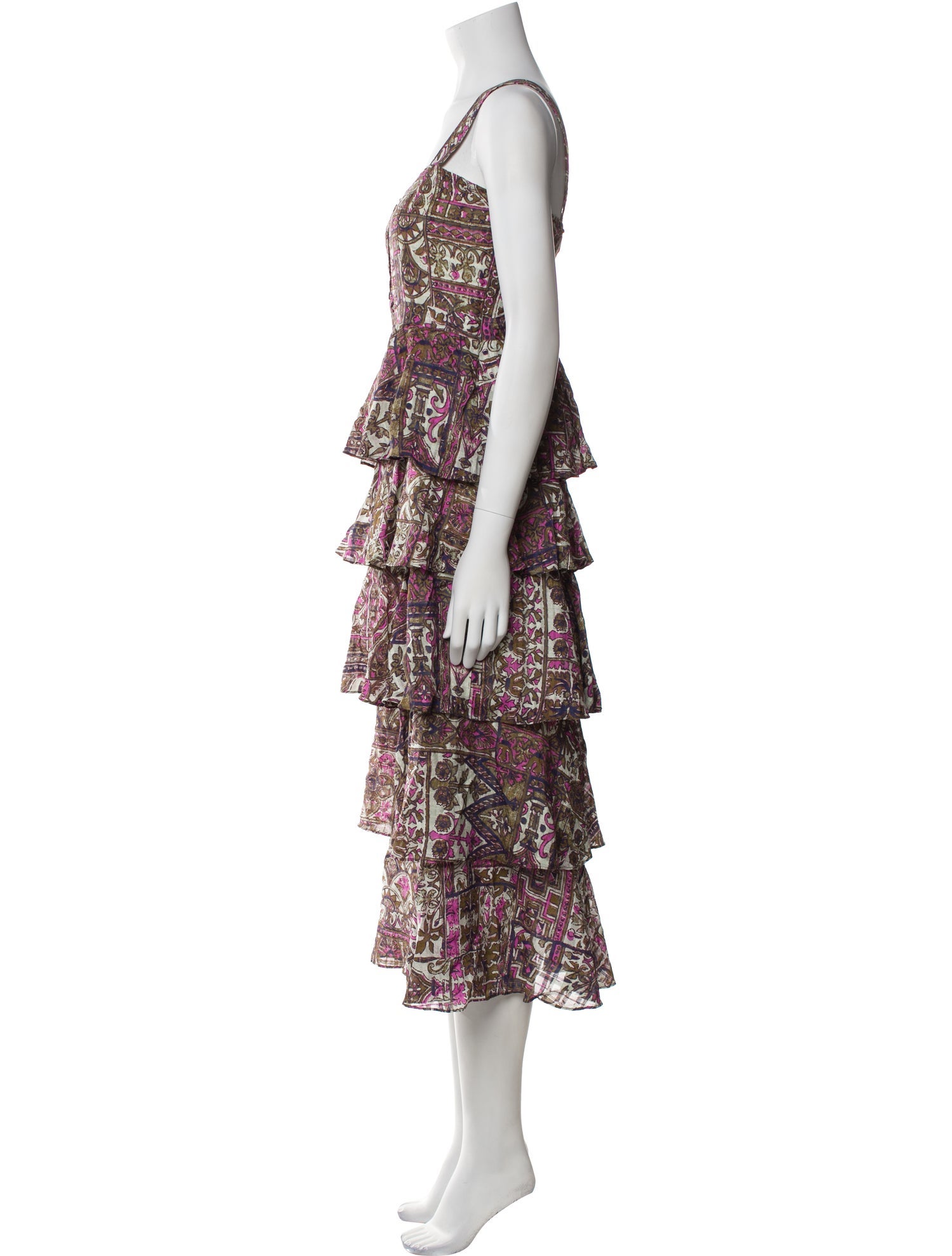 Marie Oliver Printed Midi Length Dress