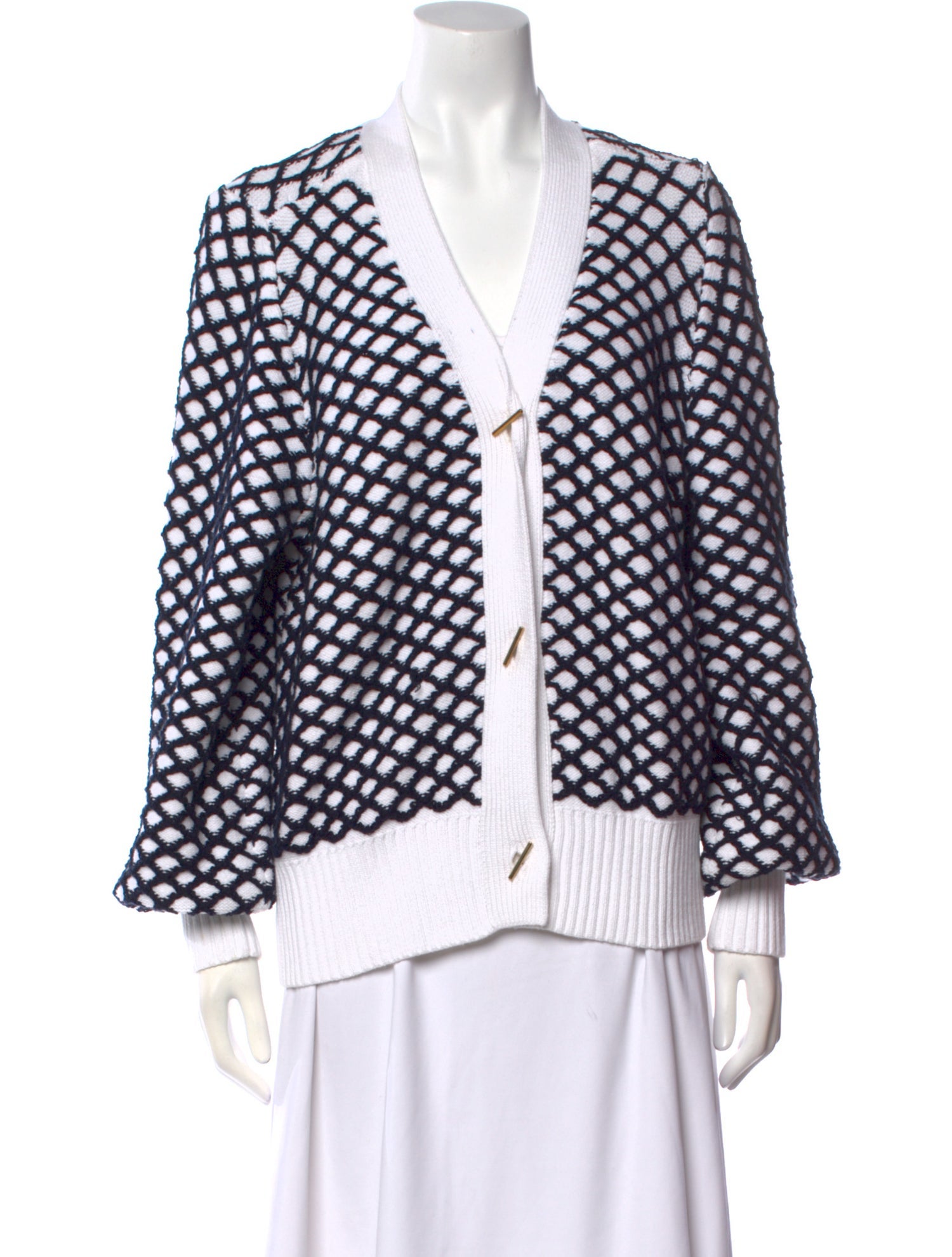 Marie Oliver Printed V-Neck Sweater