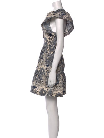 Marie Oliver Printed Knee-Length Dress