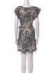 Marie Oliver Printed Knee-Length Dress