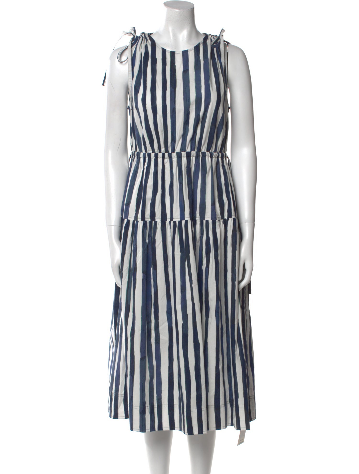 Marie Oliver Striped Midi Length Dress