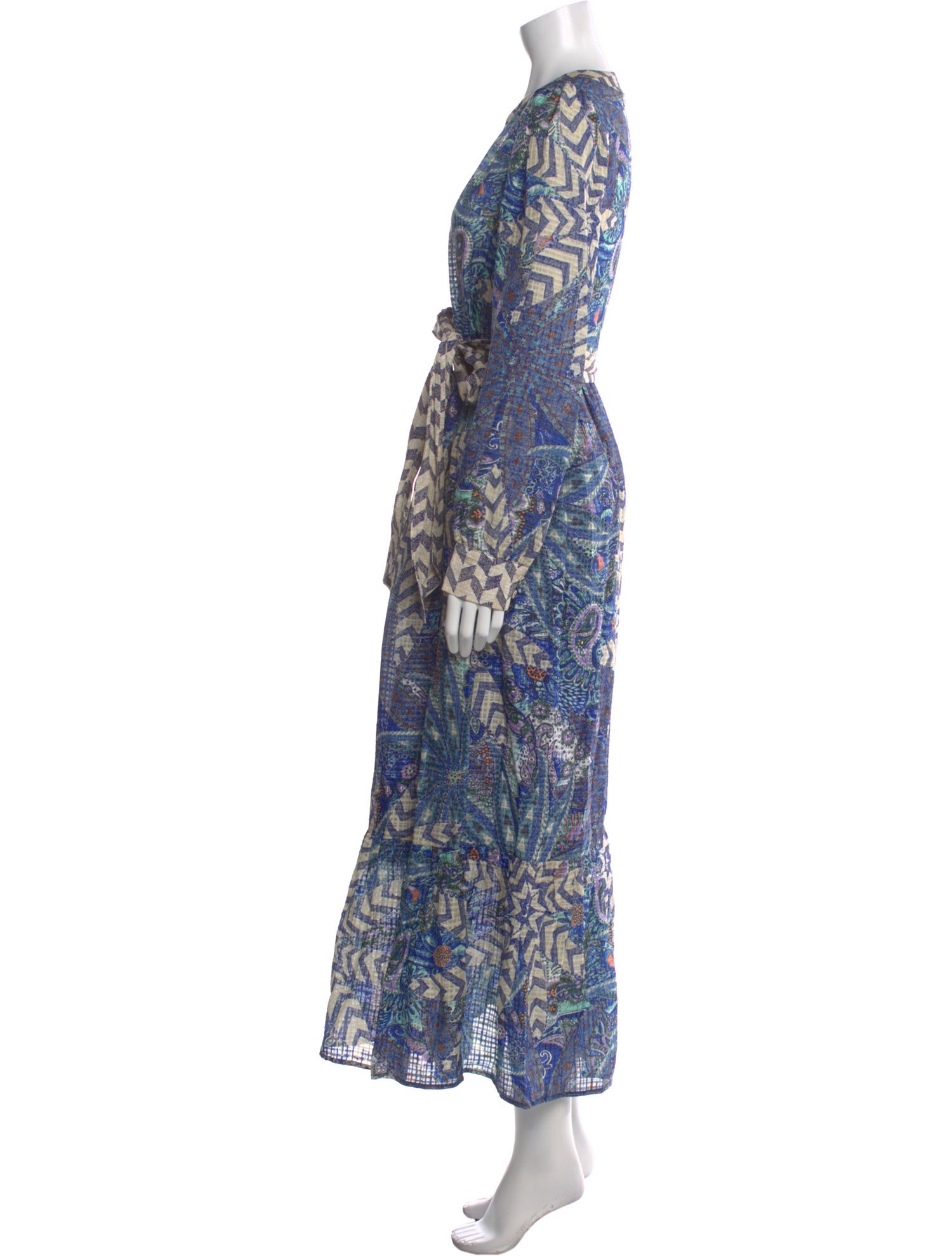 Marie Oliver Paisley Print Long Dress