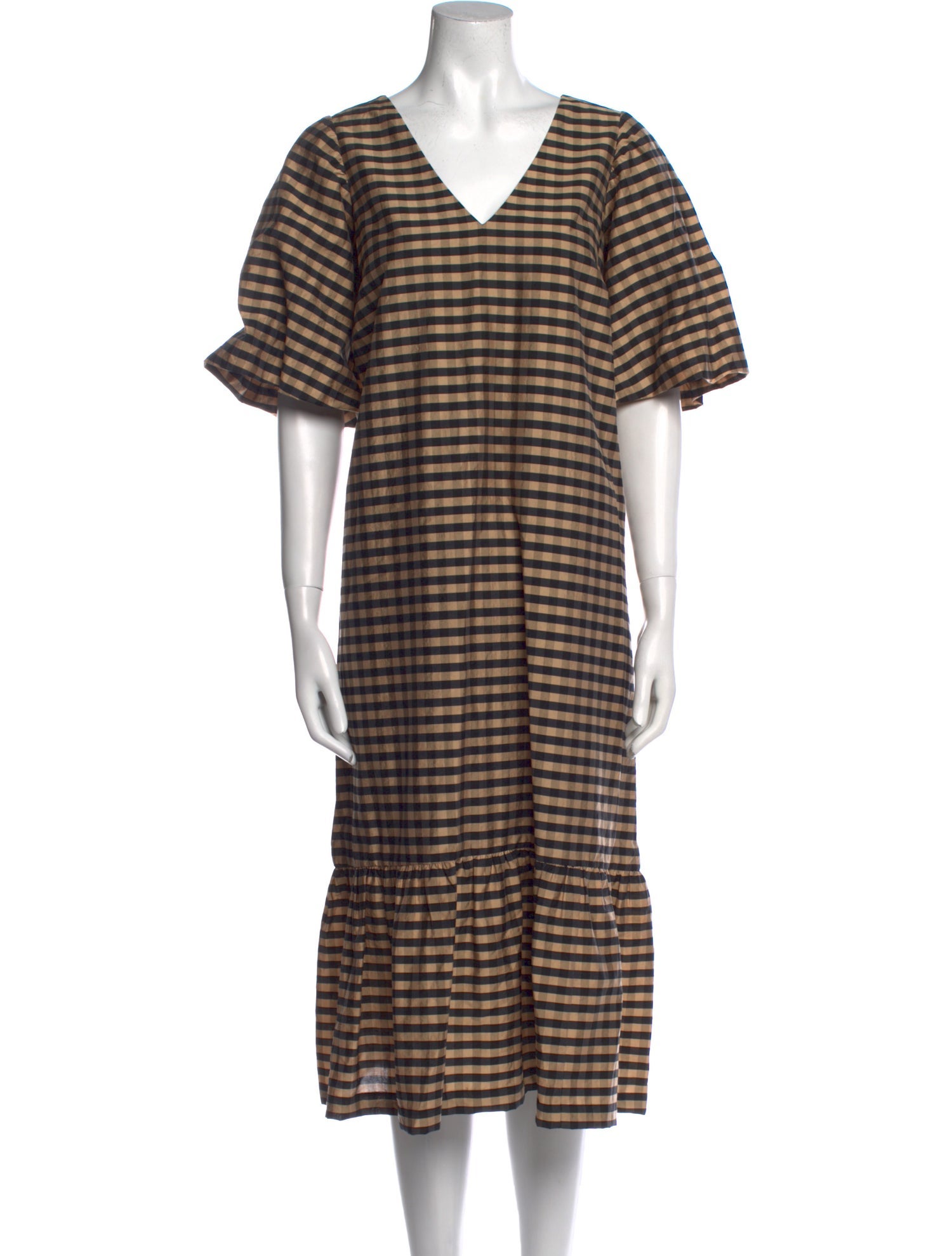 Marie Oliver Striped Midi Length Dress