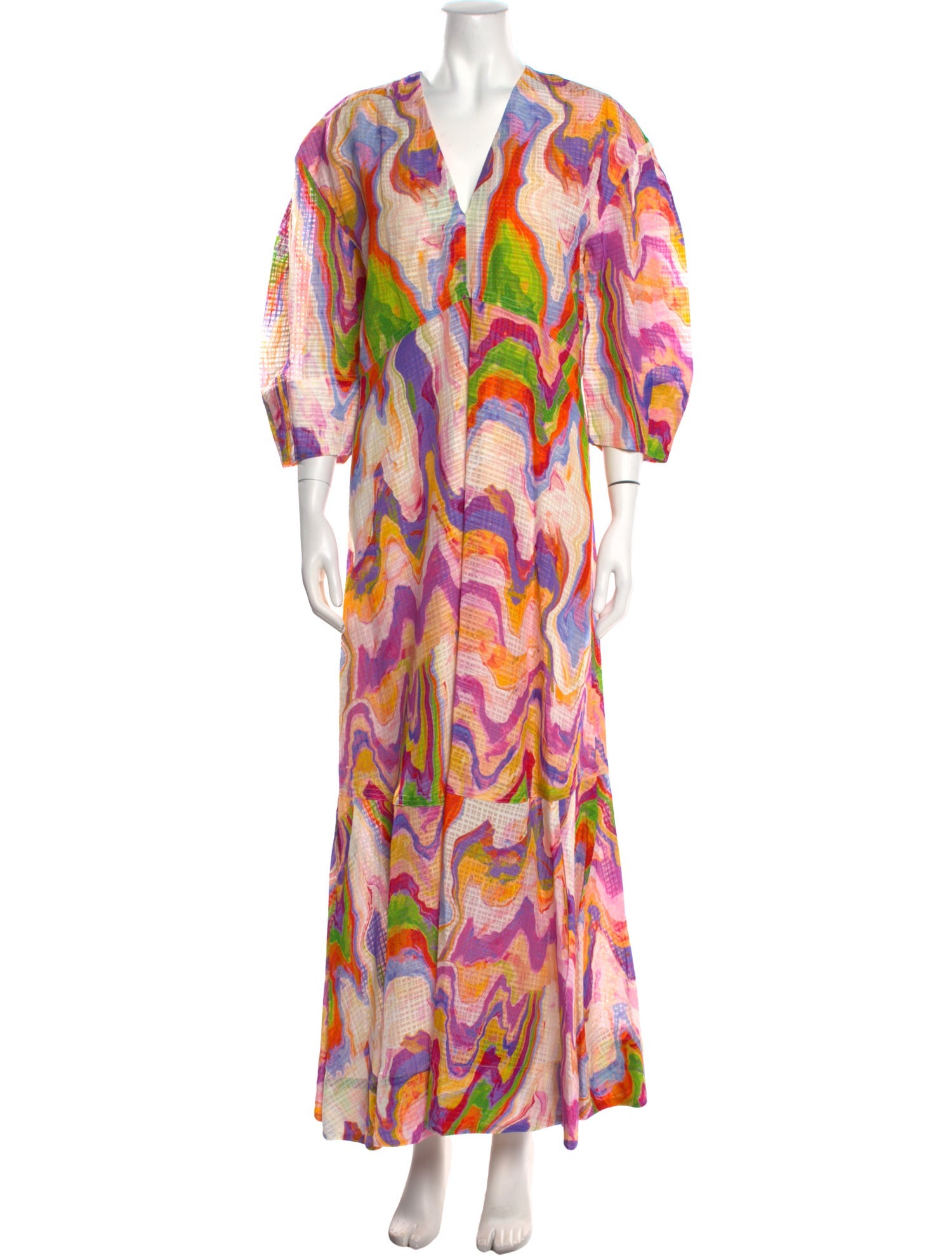 Marie Oliver Printed Long Dress w/ Tags