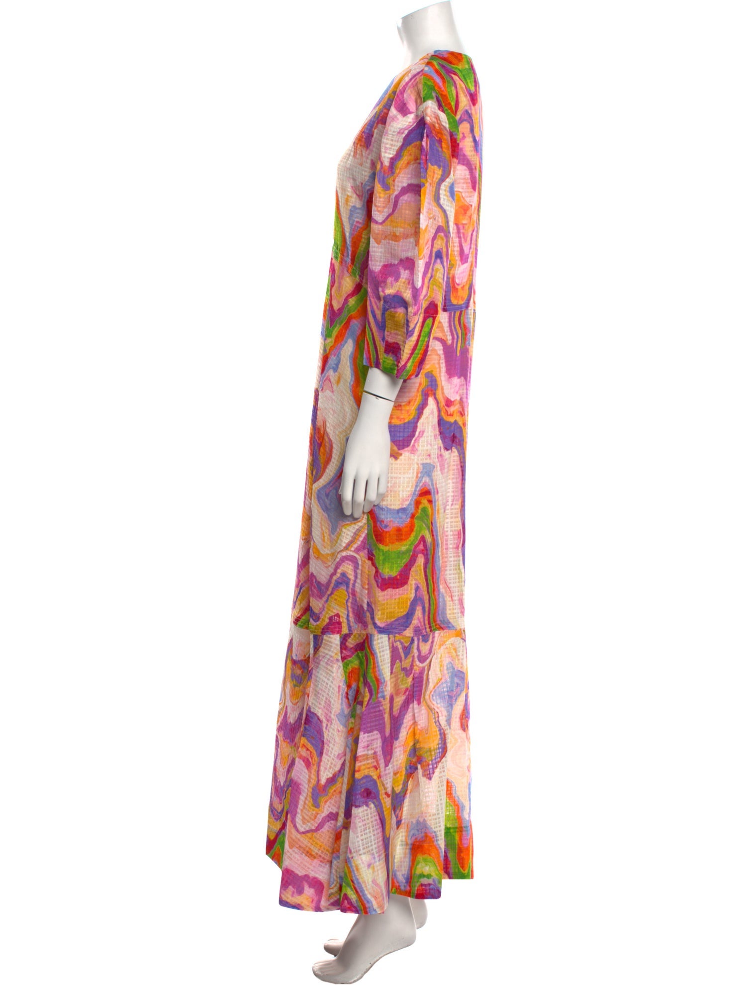 Marie Oliver Printed Long Dress w/ Tags