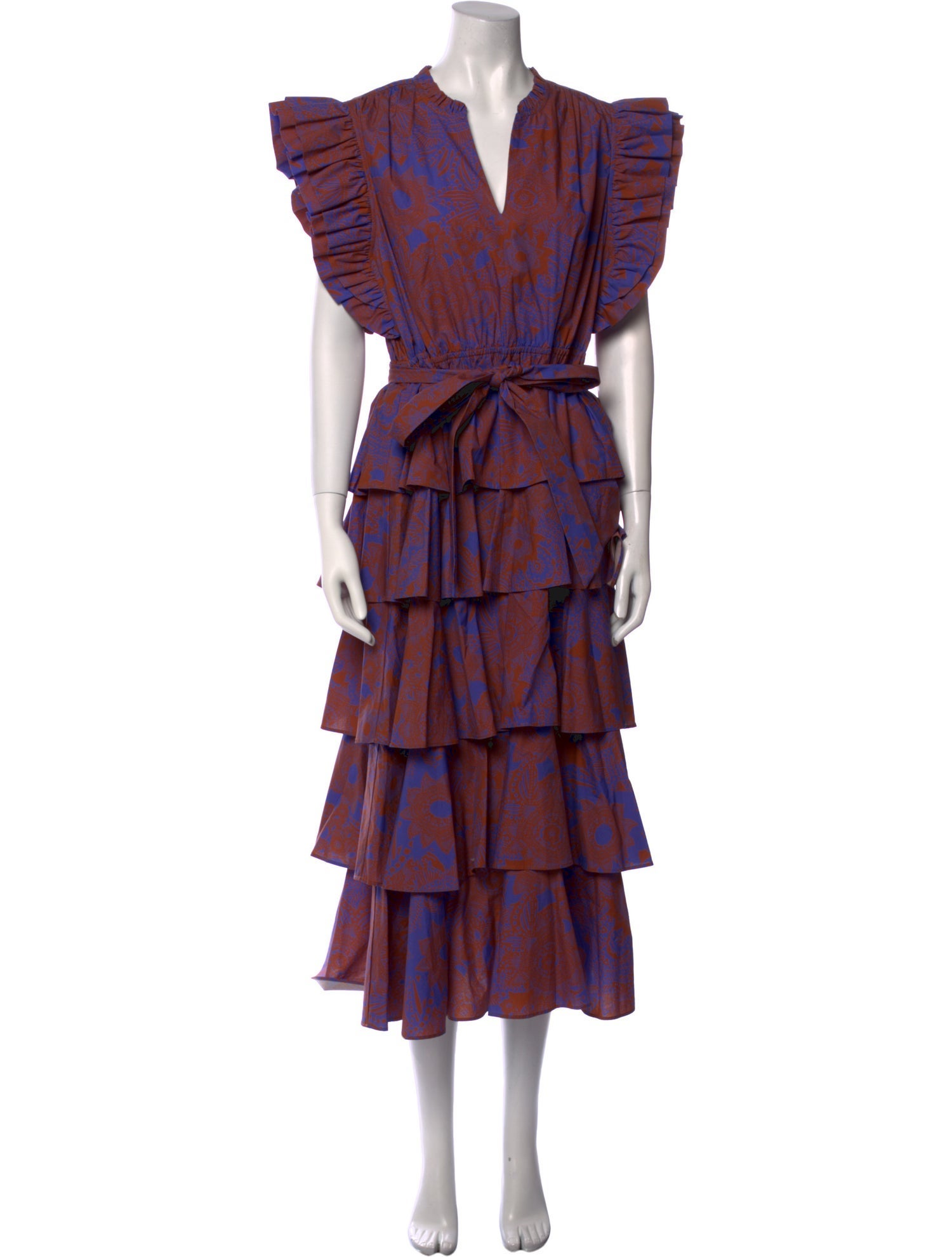 Marie Oliver Printed Long Dress w/ Tags