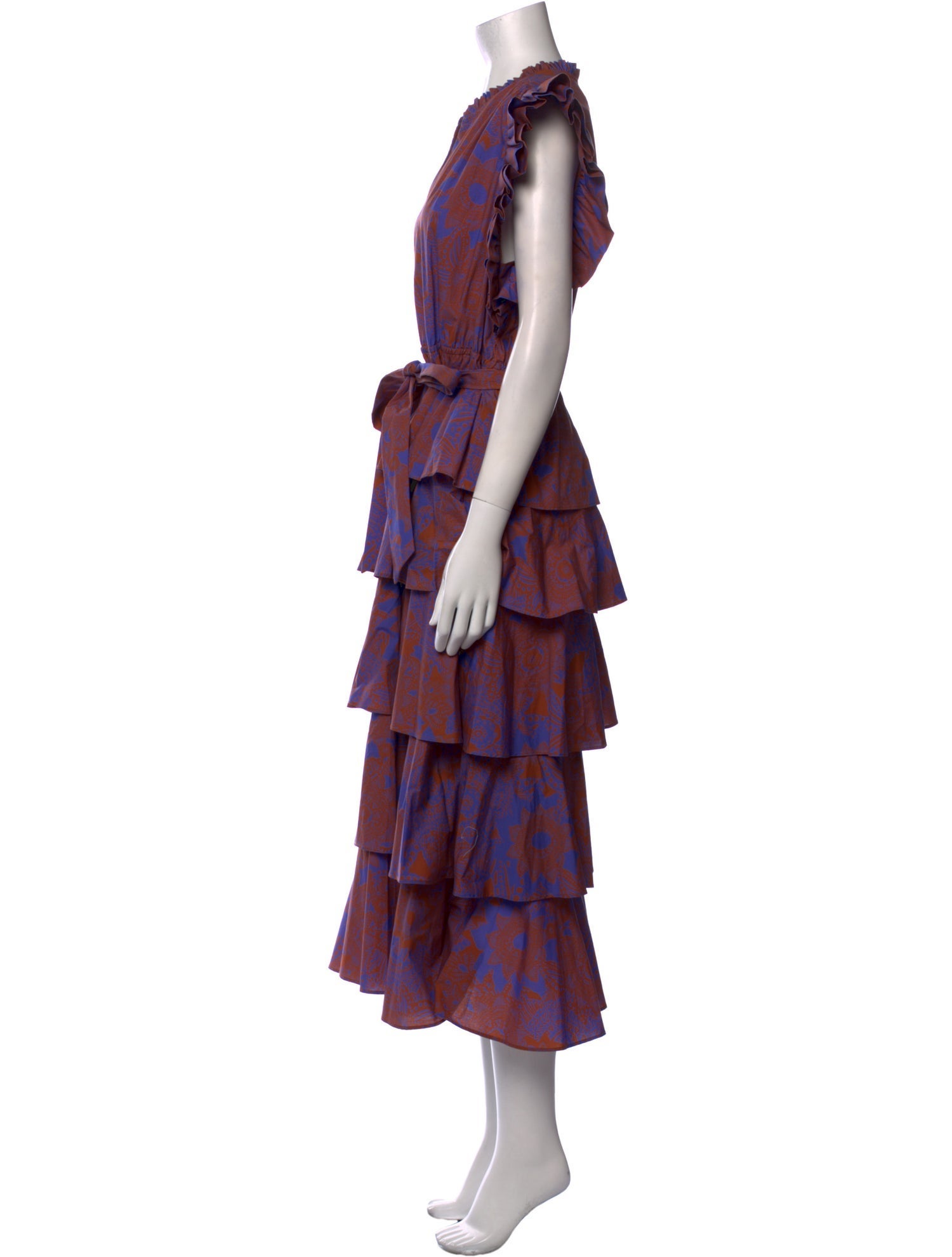 Marie Oliver Printed Long Dress w/ Tags