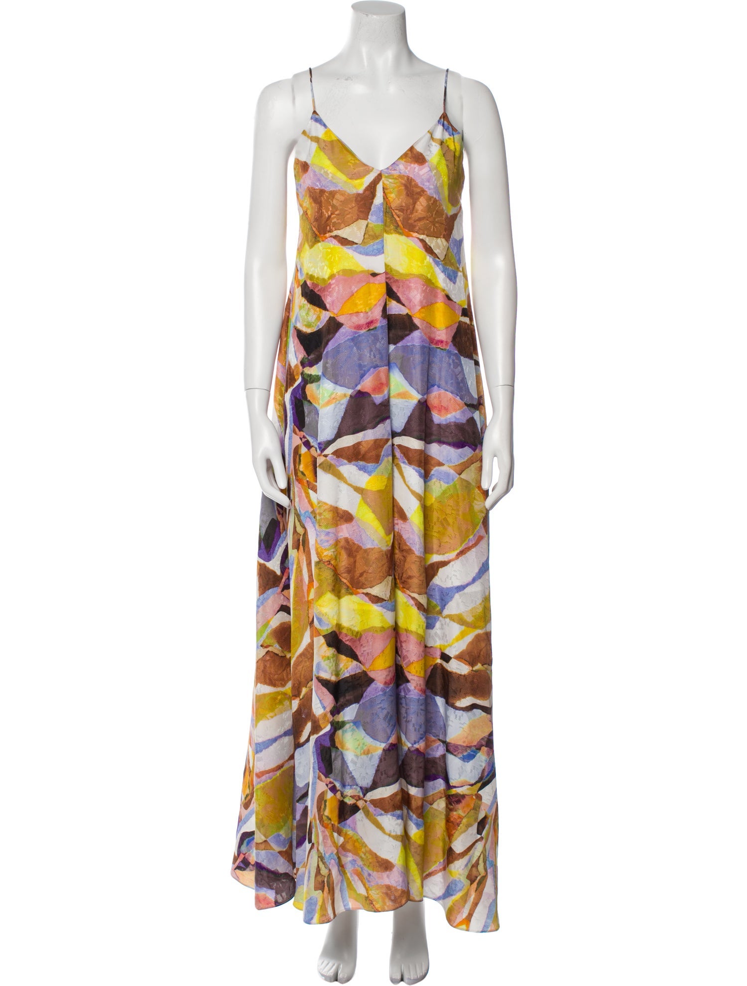 Marie Oliver Printed Long Dress w/ Tags