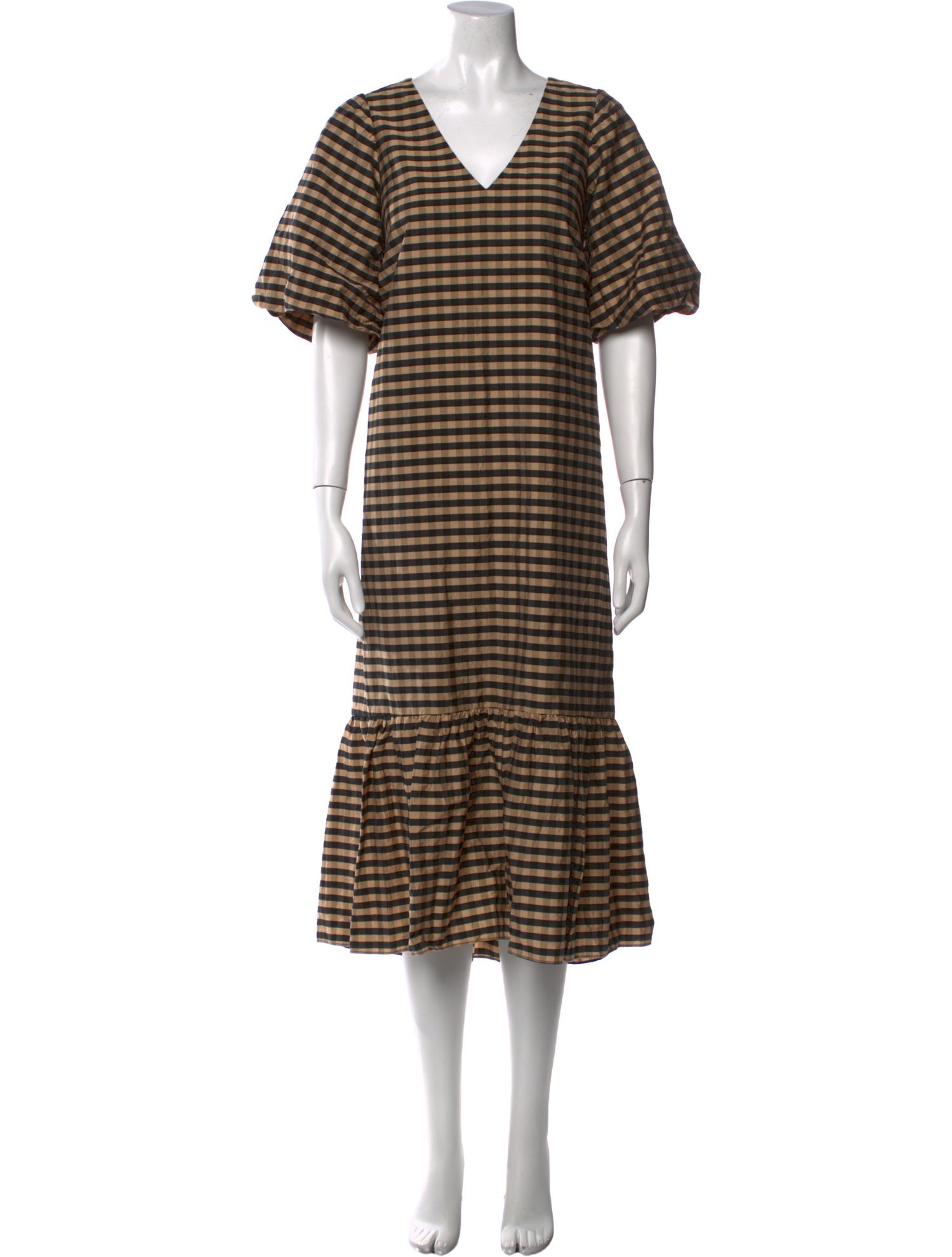 Marie Oliver Striped Midi Length Dress