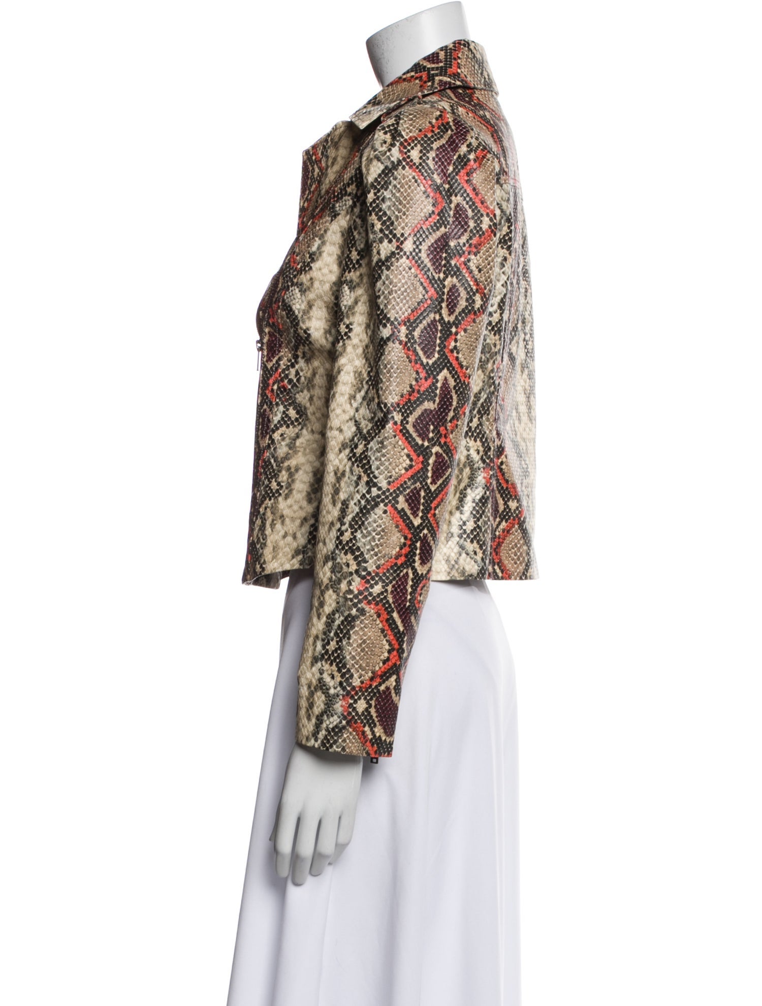 Marie Oliver Animal Print Biker Jacket