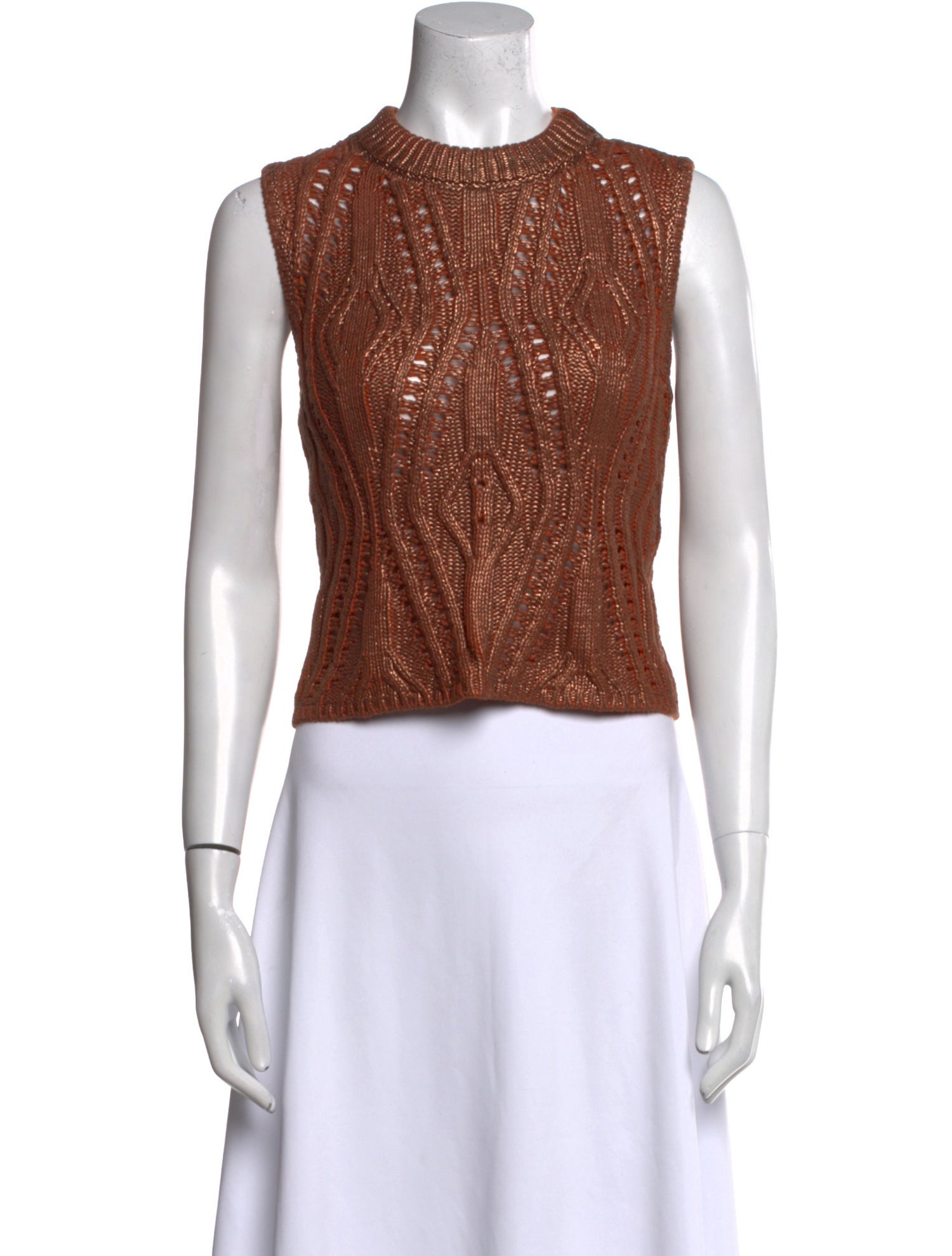 Marie Oliver Crew Neck Sleeveless Crop Top