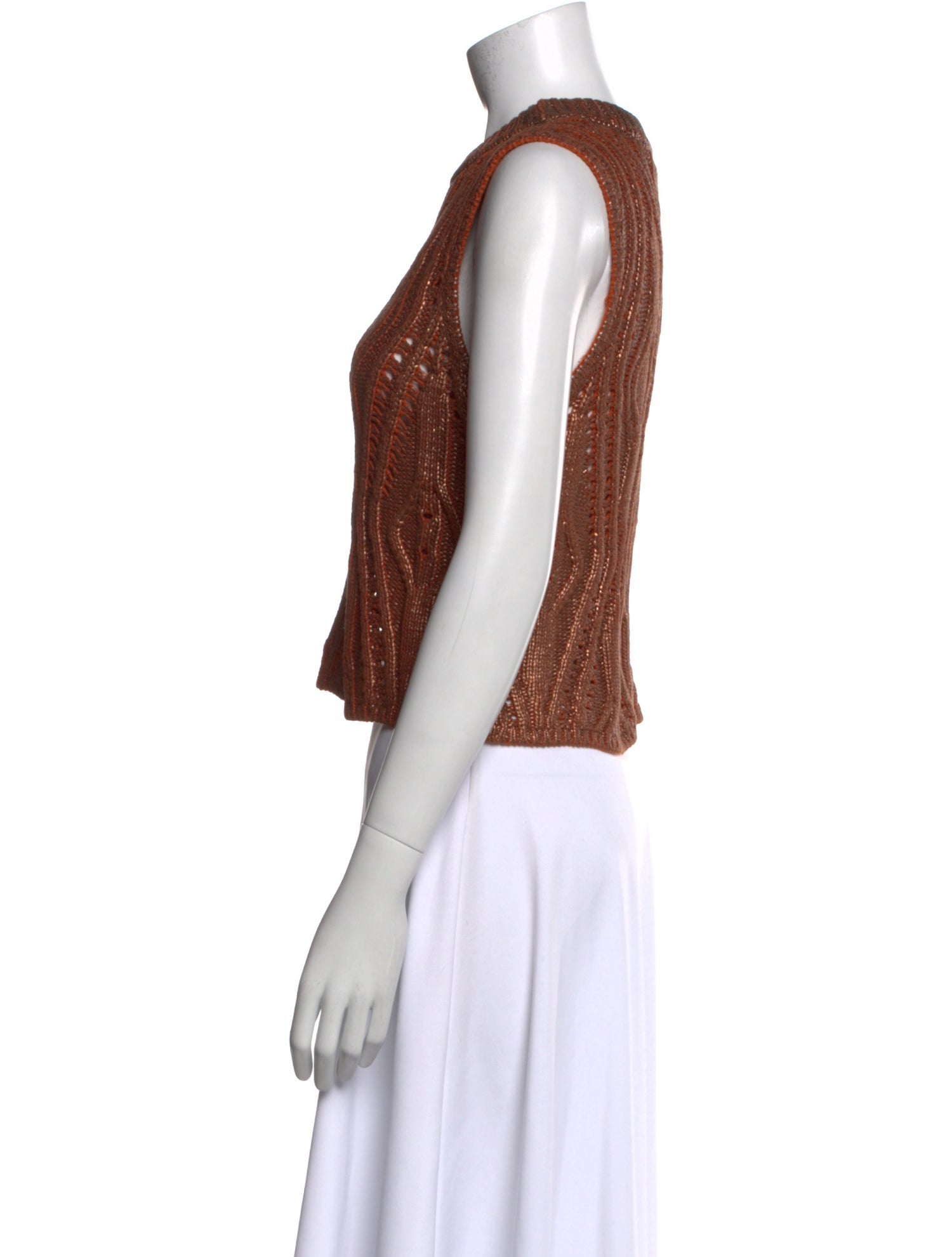 Marie Oliver Crew Neck Sleeveless Crop Top