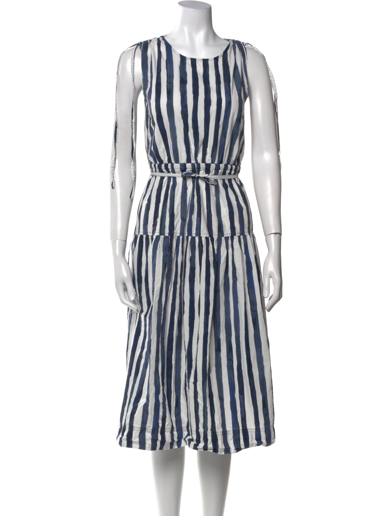 Marie Oliver Striped Midi Length Dress