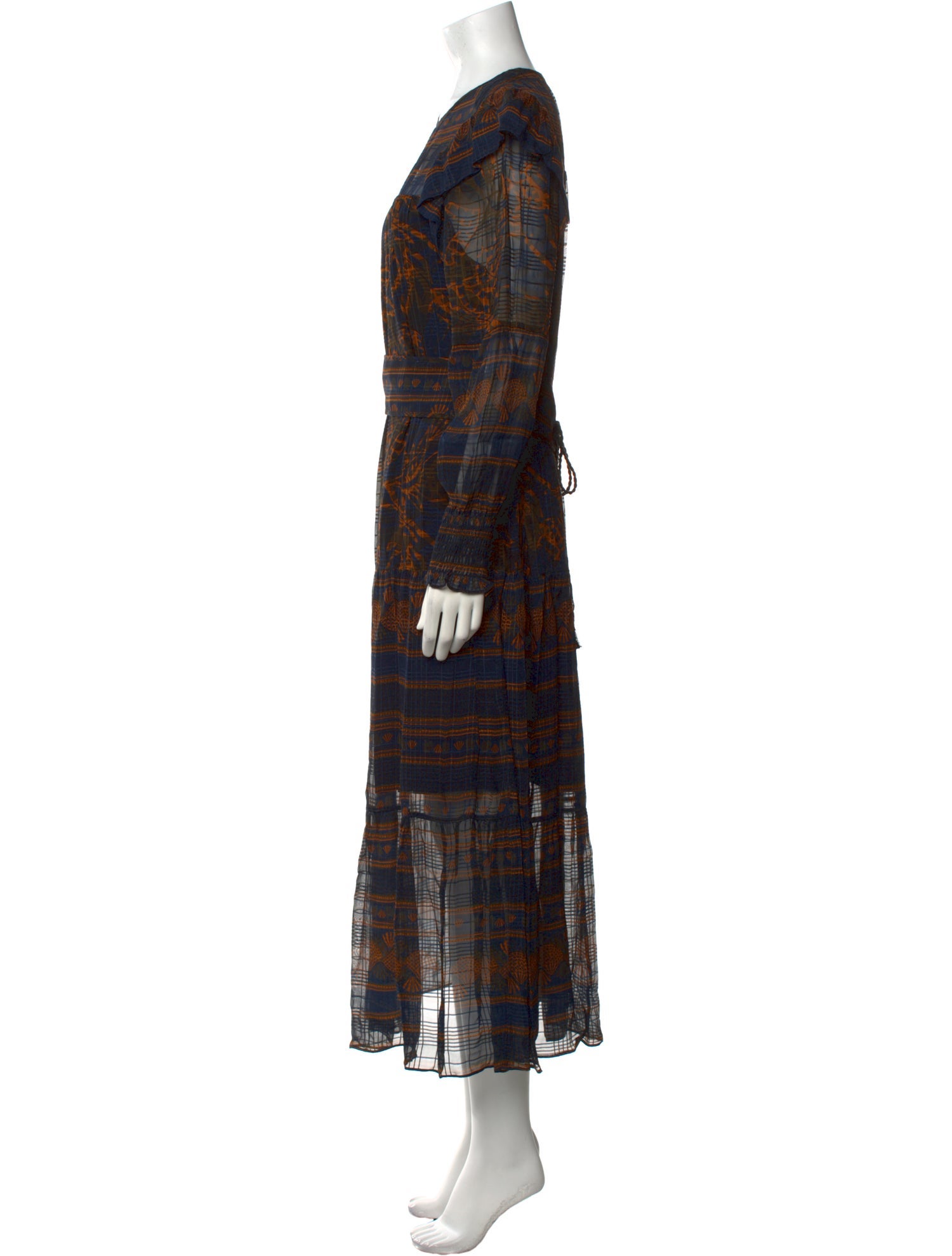 Marie Oliver Striped Midi Length Dress w/ Tags