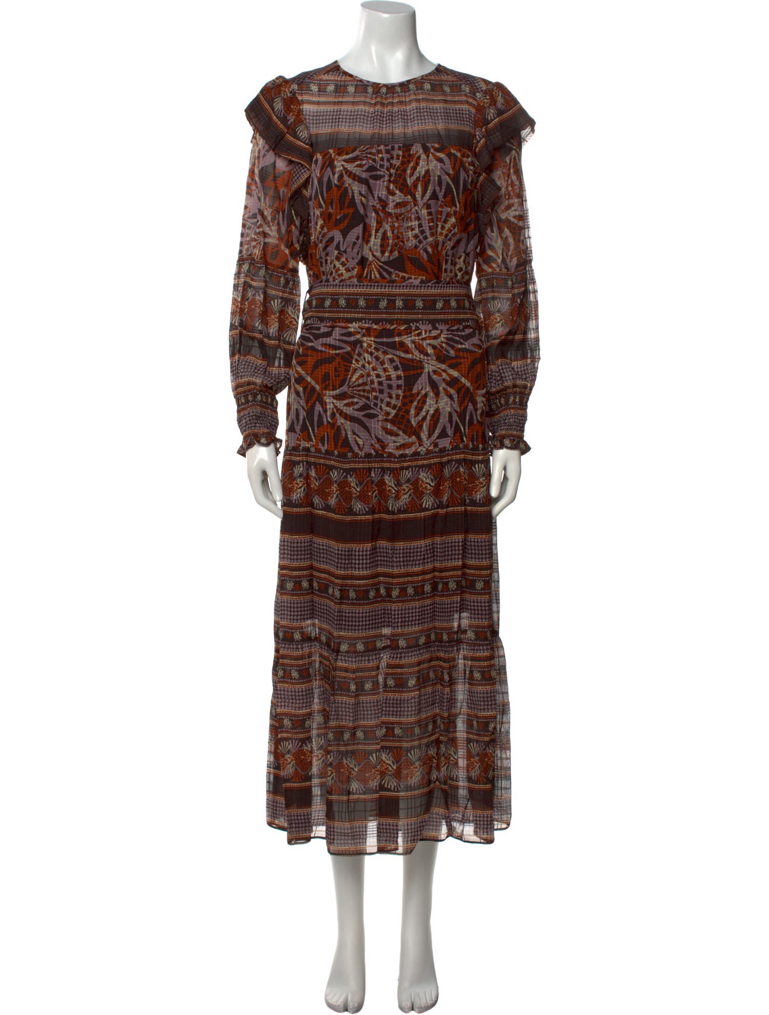 Marie Oliver Printed Long Dress w/ Tags