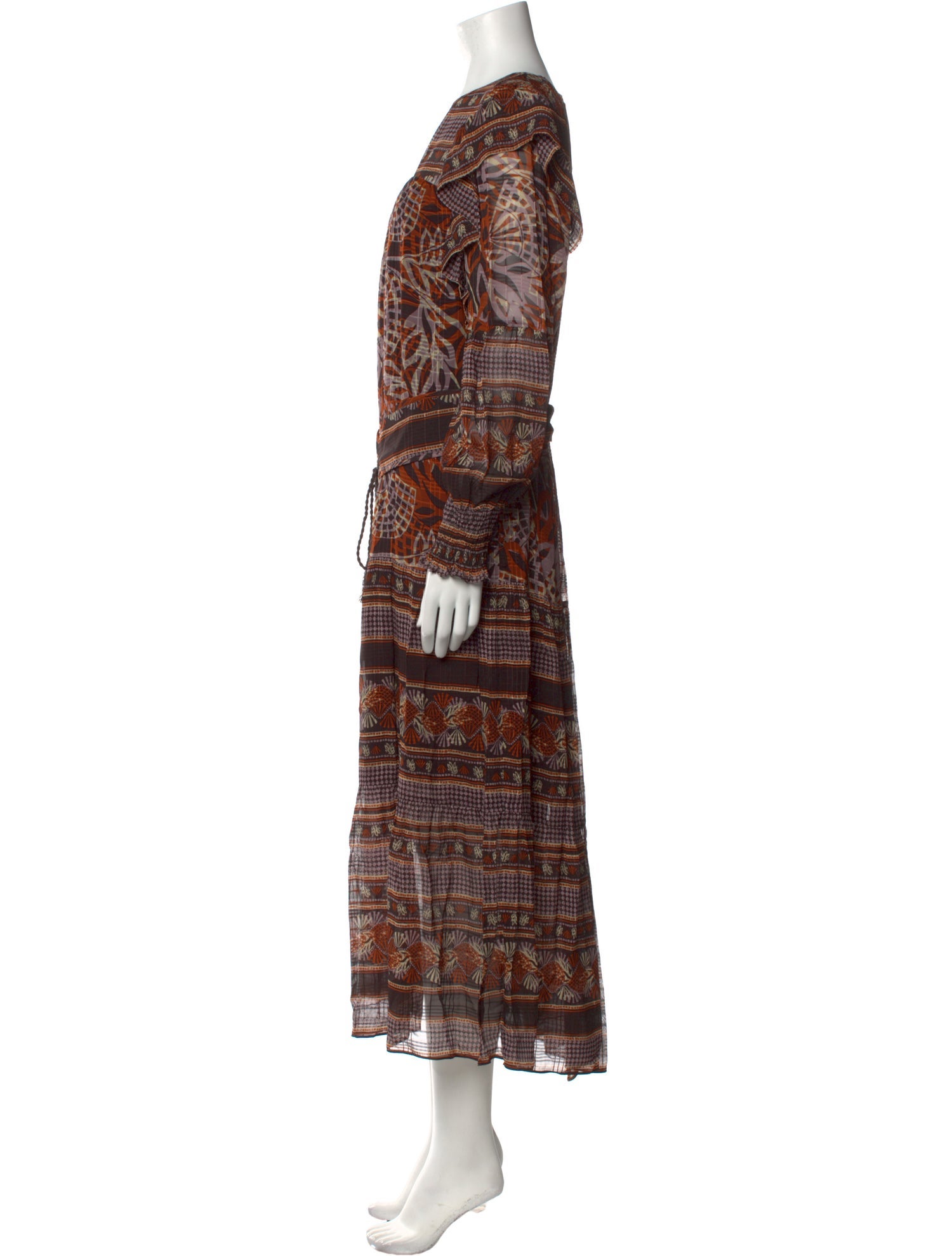 Marie Oliver Printed Long Dress w/ Tags