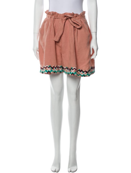 All Things Mochi Linen Knee-Length Shorts Pink