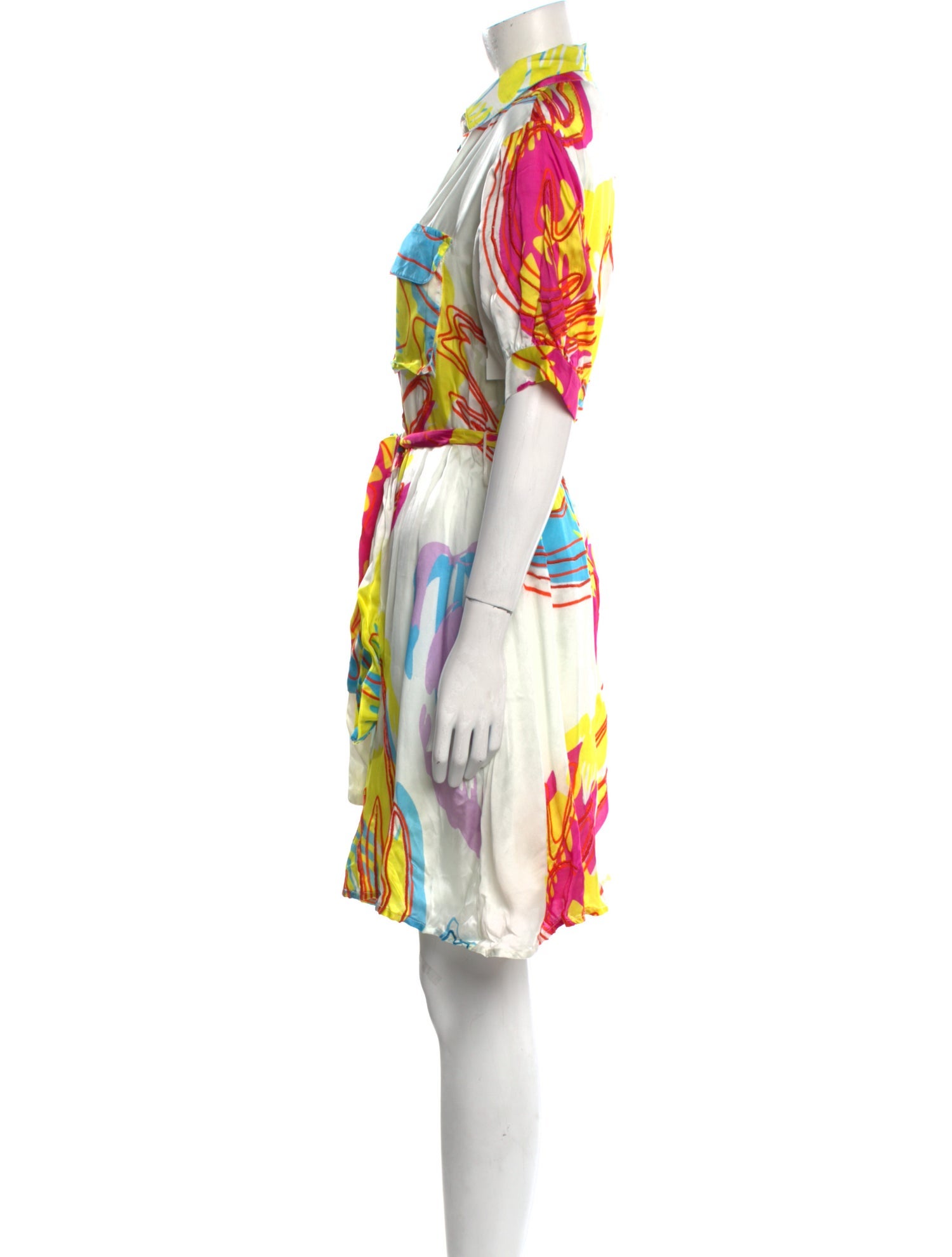 All Things Mochi Printed Knee-Length Dress