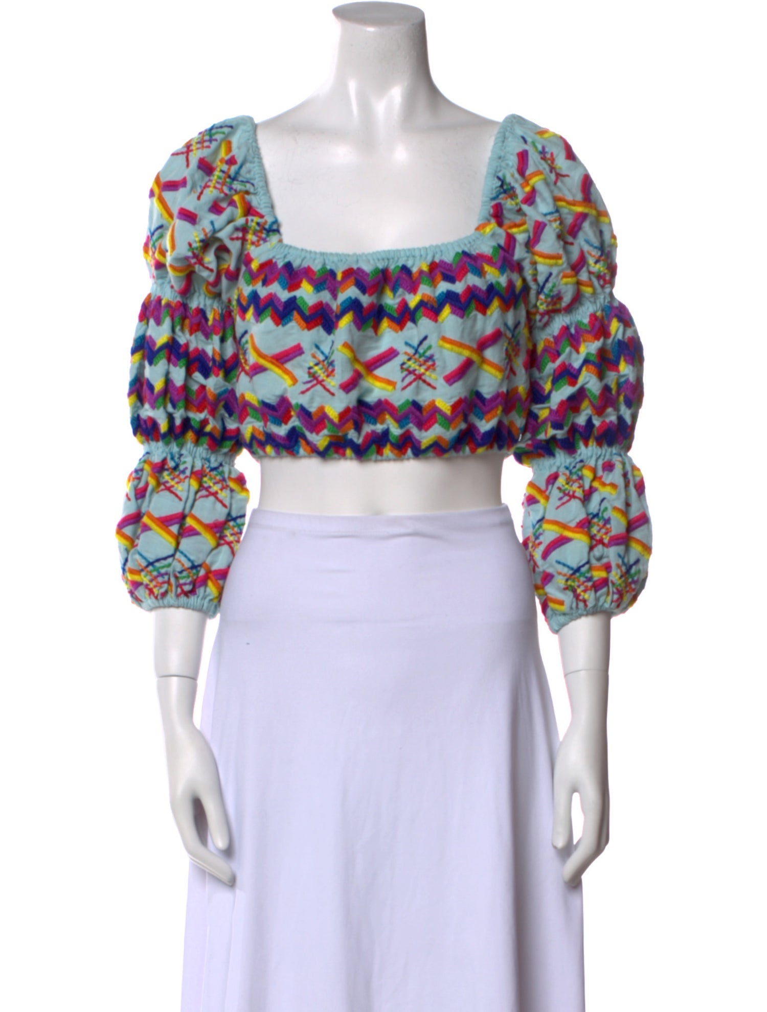 All Things Mochi Linen Floral Print Crop Top