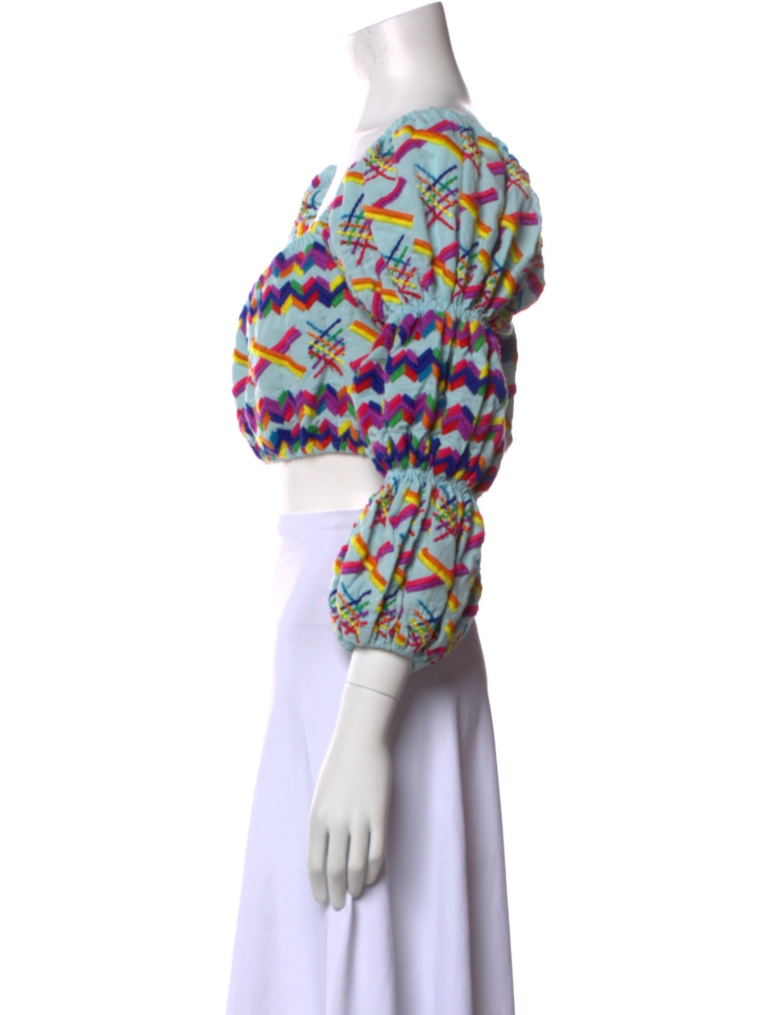 All Things Mochi Linen Floral Print Crop Top