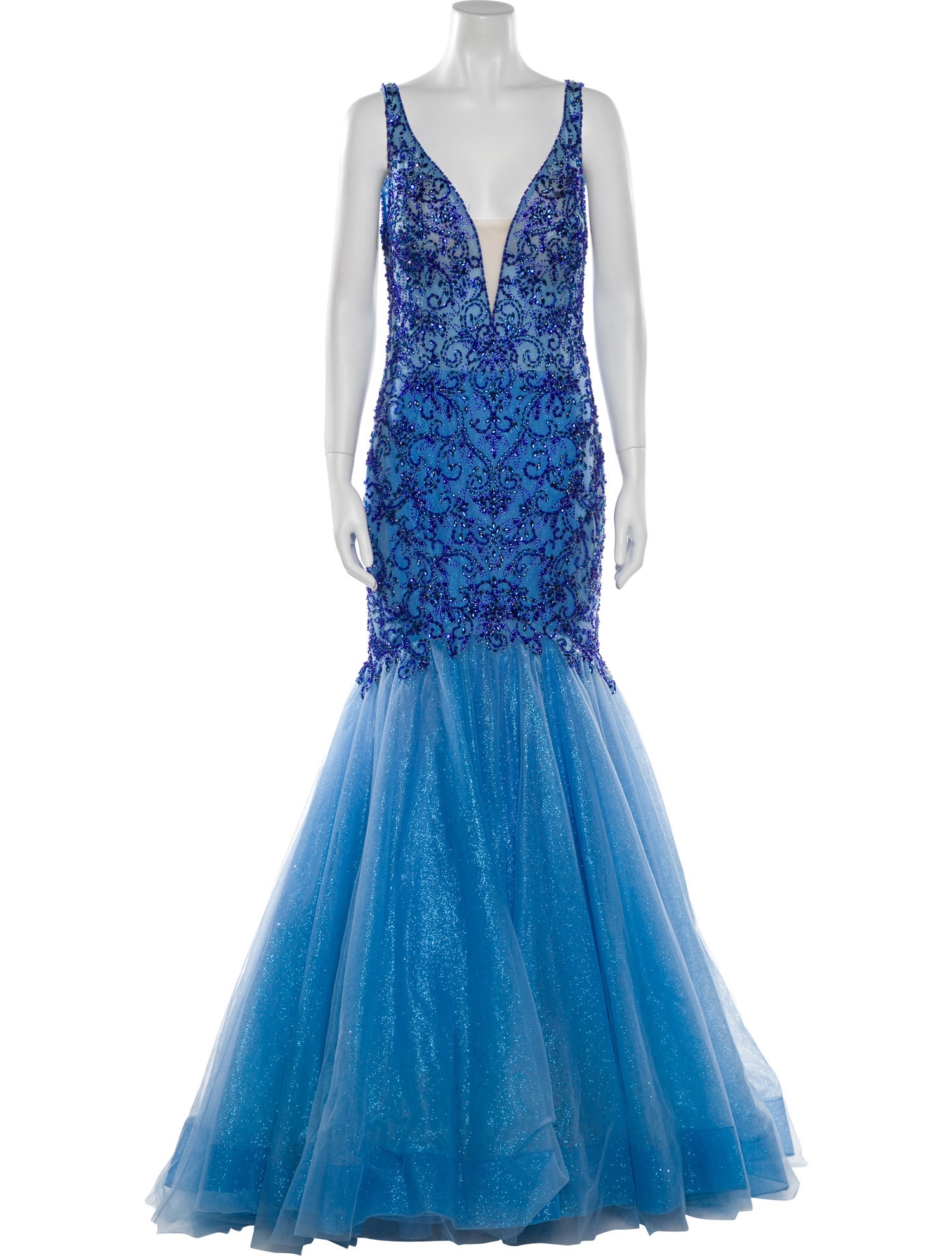 Morilee by Madeline Gardner Lace Pattern Long Dress