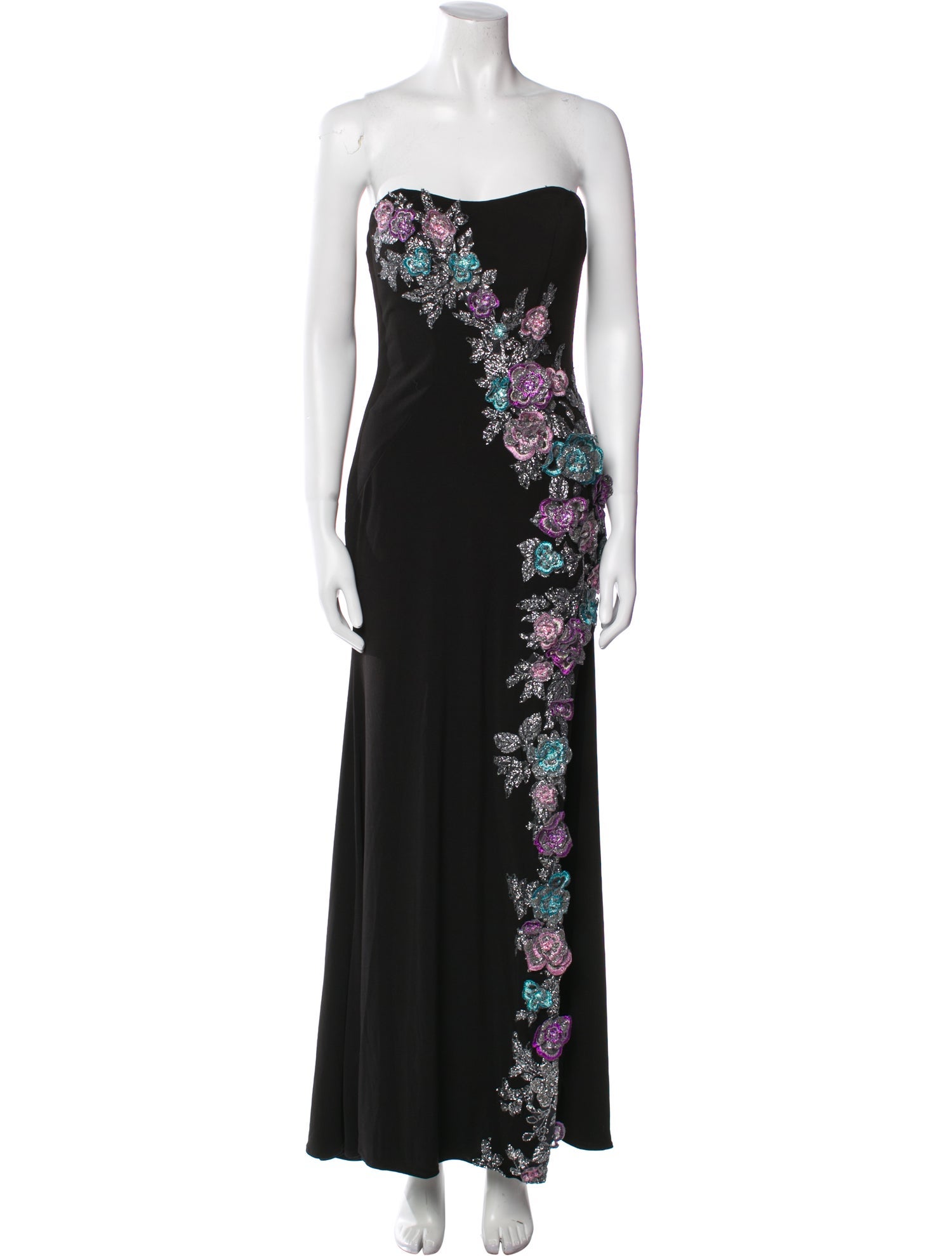 Morilee by Madeline Gardner Floral Print Long Dress