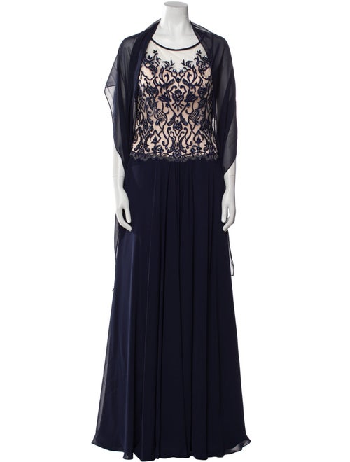 Morilee by Madeline Gardner Lace Pattern Long Dress