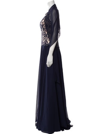 Morilee by Madeline Gardner Lace Pattern Long Dress