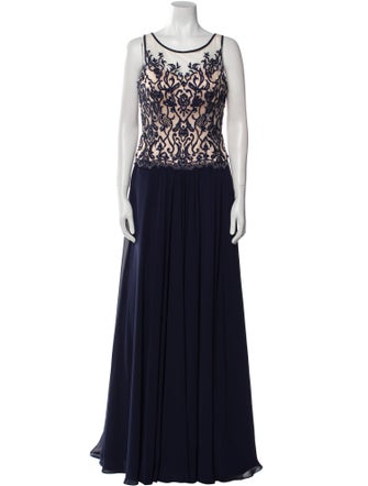 Morilee by Madeline Gardner Lace Pattern Long Dress