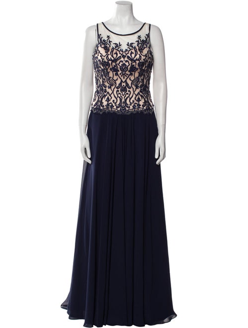 Morilee by Madeline Gardner Lace Pattern Long Dress