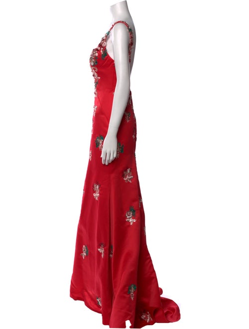 Morilee by Madeline Gardner Floral Print Long Dress