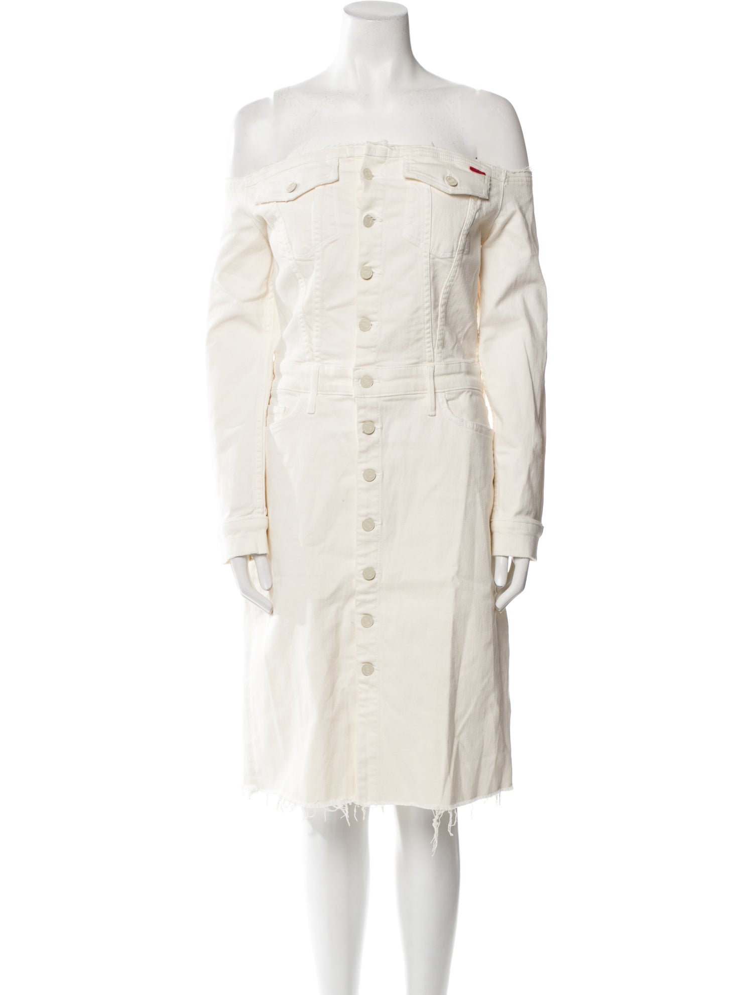 Mother x Carolyn Murphy Off-The-Shoulder Knee-Length Dress