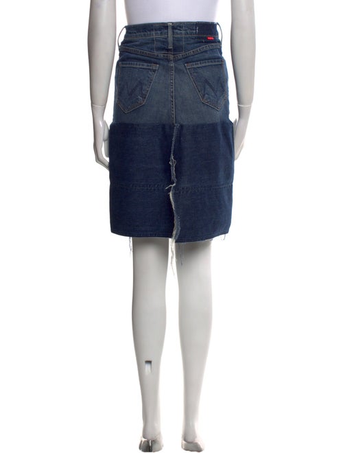 Mother x Carolyn Murphy Raw-Edge Trim Knee-Length Skirt