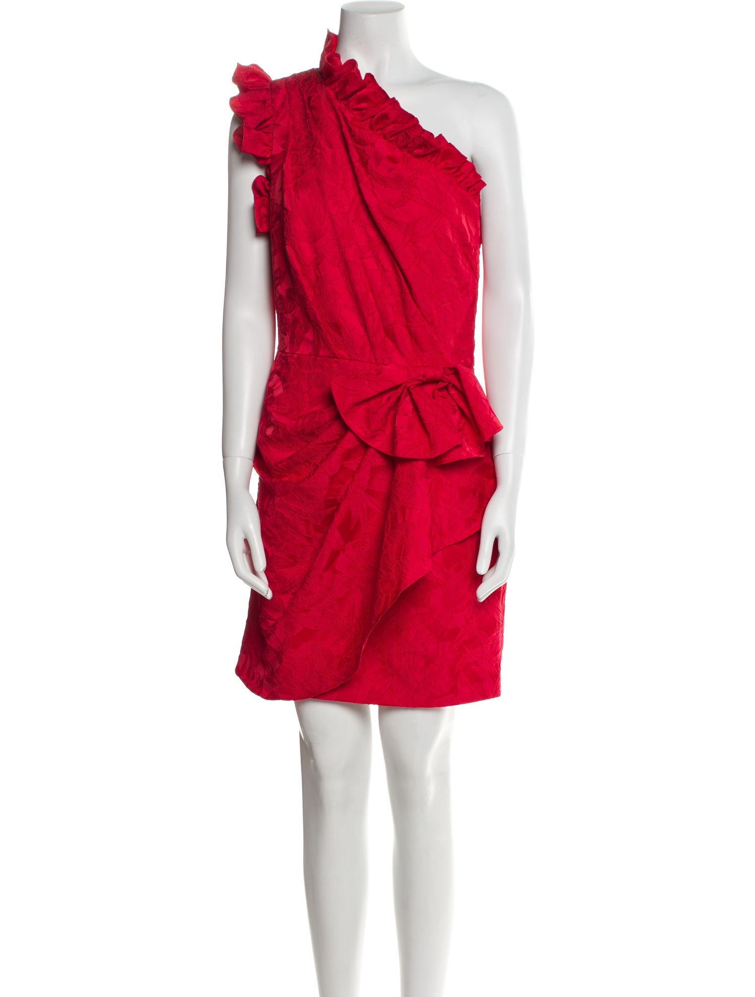 Monique Lhuillier x Goop One-Shoulder Mini Dress