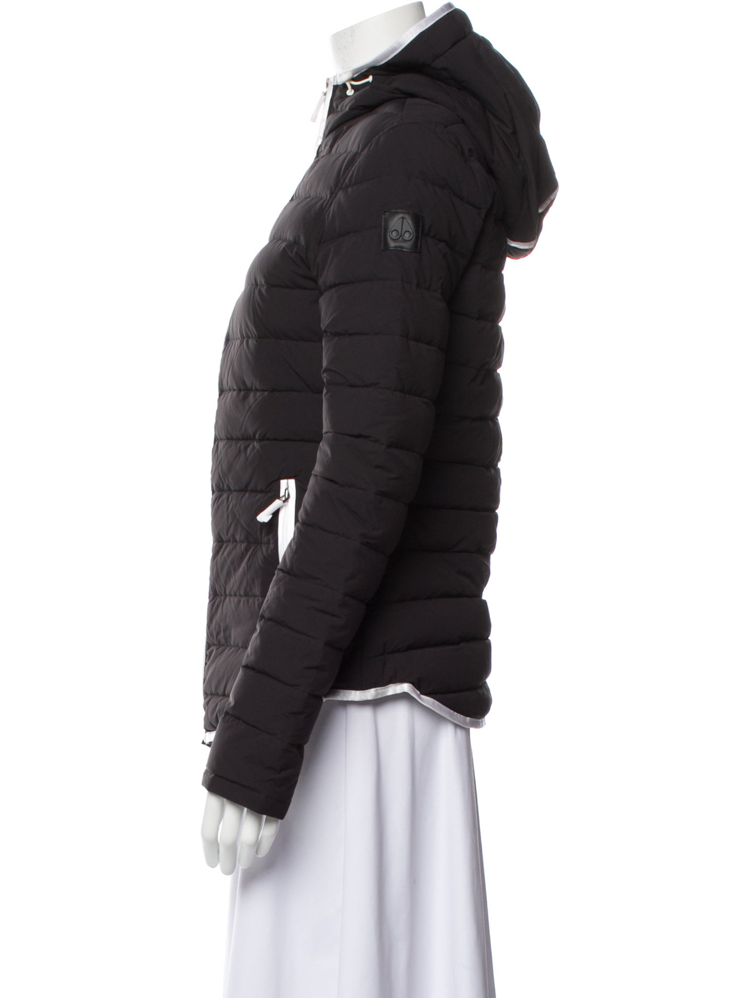 Moose Knuckles Nylon Striped Down Jacket