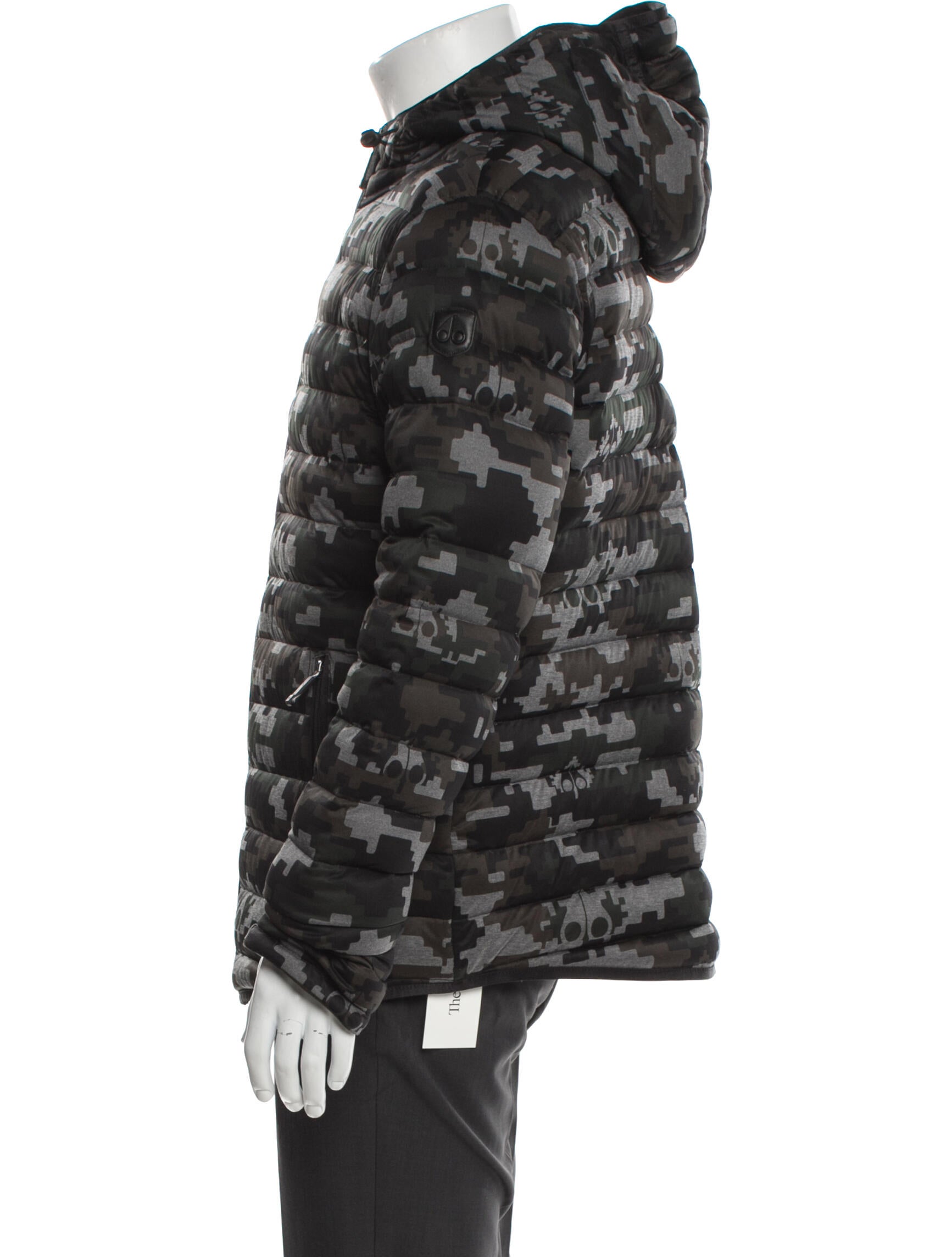 Moose Knuckles Camouflage Print Puffer Coat