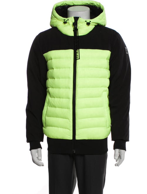 Moose Knuckles Colorblock Pattern Puffer Coat