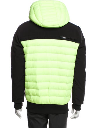 Moose Knuckles Colorblock Pattern Puffer Coat